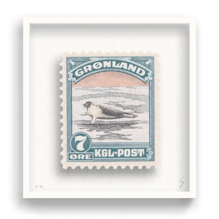 GREENLAND

Each artwork by Gee has been digitally reimagined from an original postage stamp. Printed on 350 gsm G. F. Smith card, cut out and finished by hand, the artwork is then float mounted.

Hand-signed and editioned by the artist

This piece