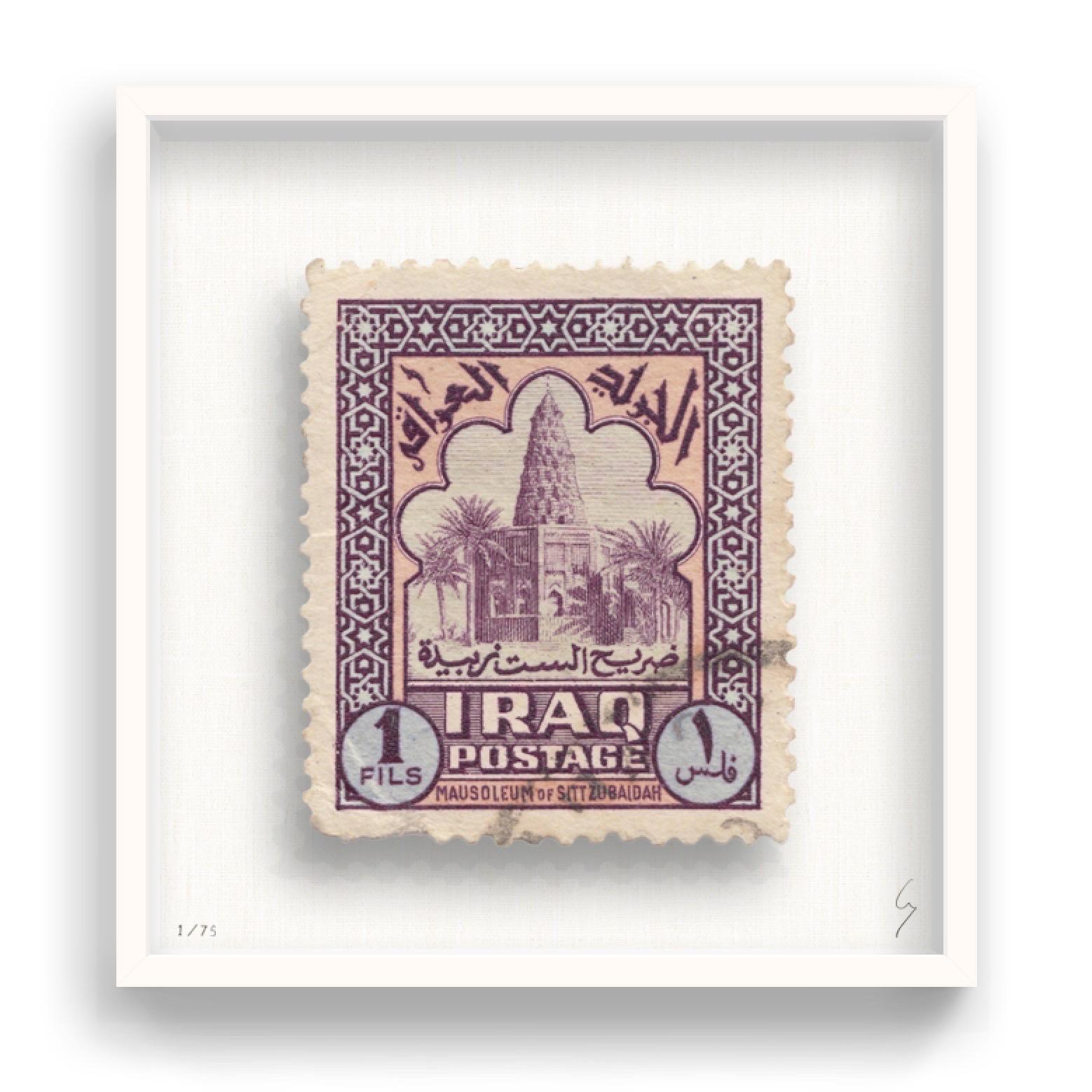 Guy Gee, Iraq (medium)

Hand-engraved print on 350gsm on G.F Smith card
53 x 56cm (20 4/5 x 22 2/5 in)
Frame included 
Edition of 75 

Each artwork by Guy had been digitally reimagined from an original postage stamp. Cut out and finished by hand,
