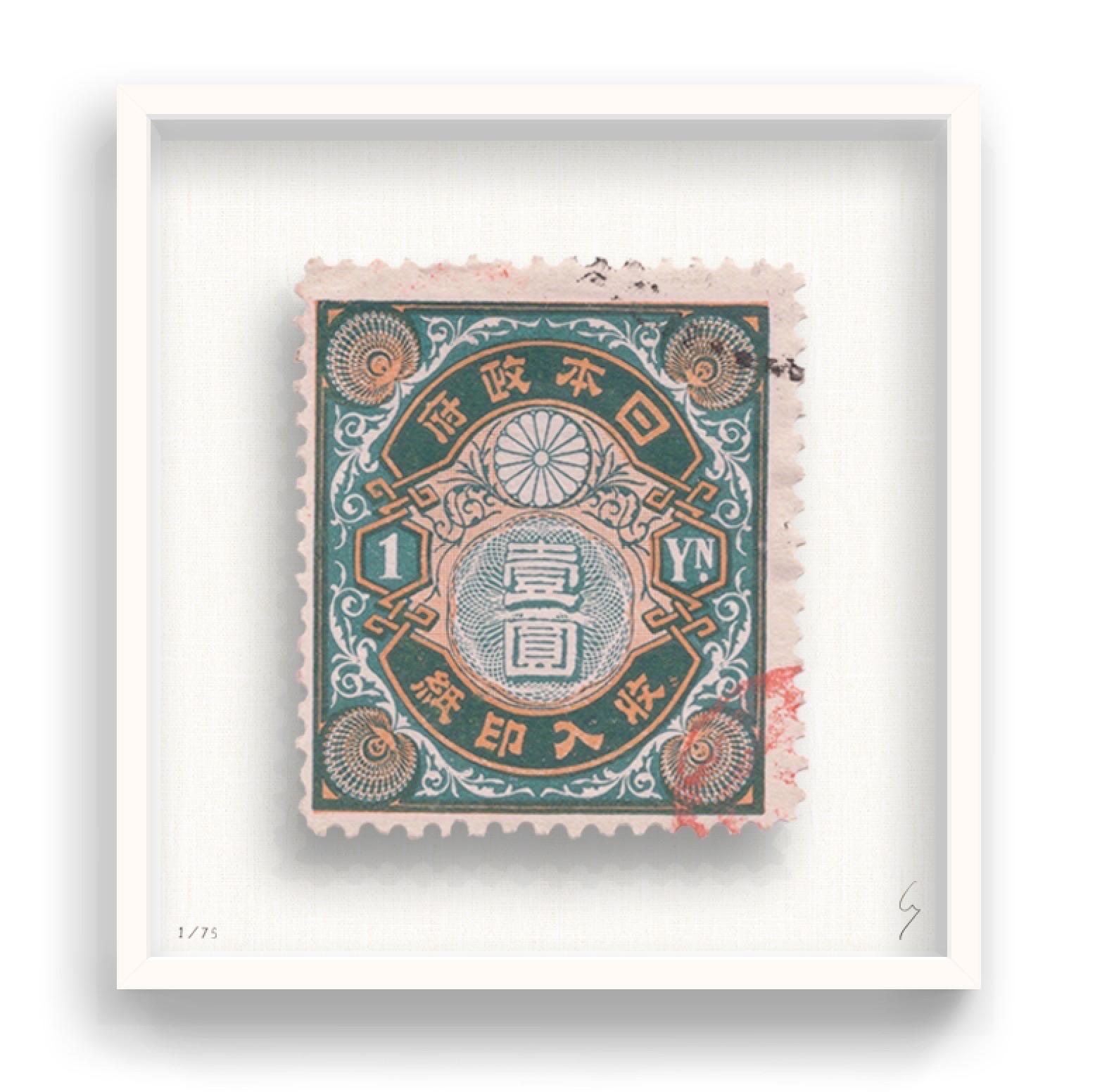 Guy Gee, Japan (medium)

Hand-engraved print on 350gsm on G.F Smith card
53 x 56cm (20 4/5 x 22 2/5 in)
Frame included 
Edition of 75 

Each artwork by Guy had been digitally reimagined from an original postage stamp. Cut out and finished by hand,