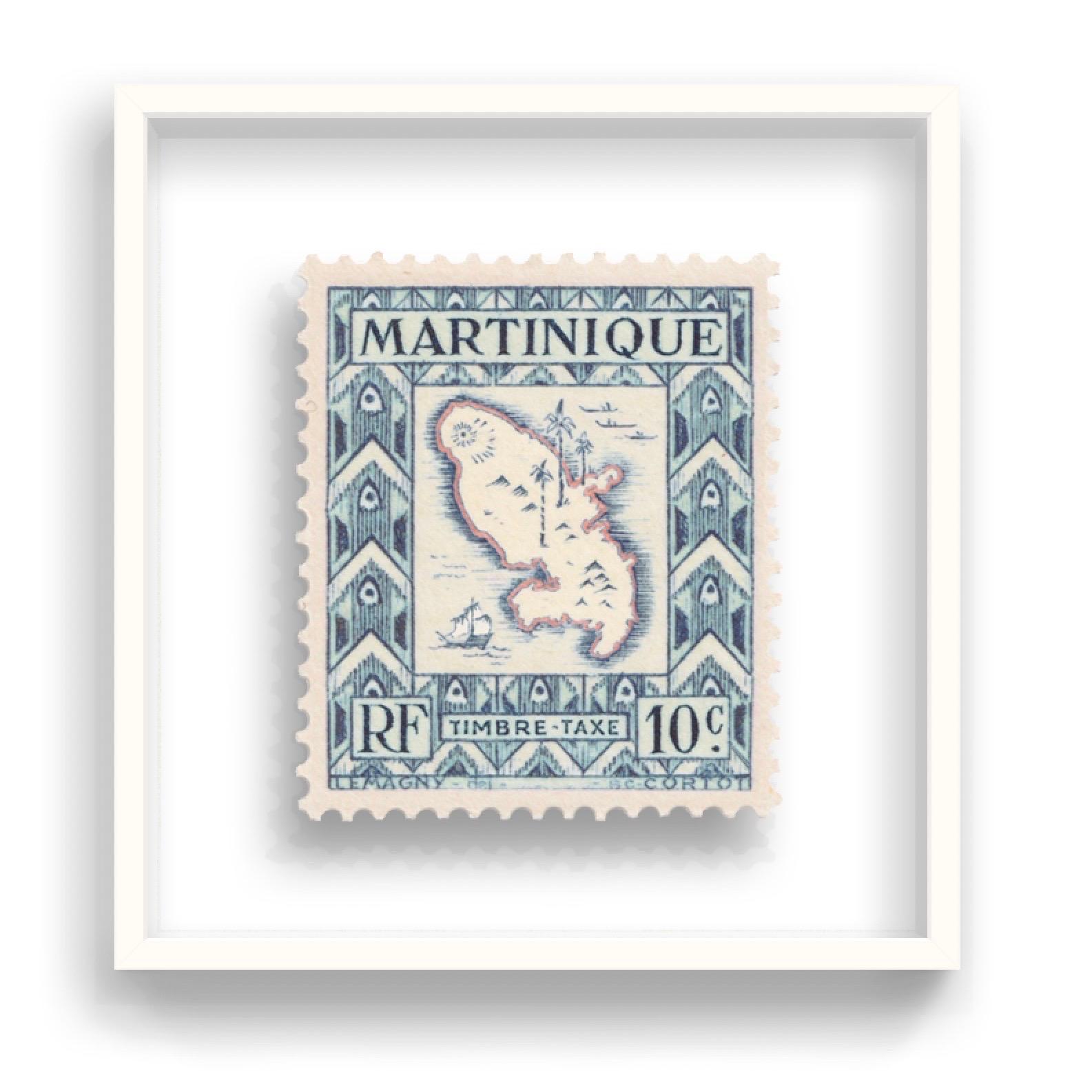 Guy Gee, Martinique  (medium)

Hand-engraved print on 350gsm on G.F Smith card
53 x 56cm (20 4/5 x 22 2/5 in)
Frame included 
Edition of 75 

Each artwork by Guy had been digitally reimagined from an original postage stamp. Cut out and finished by