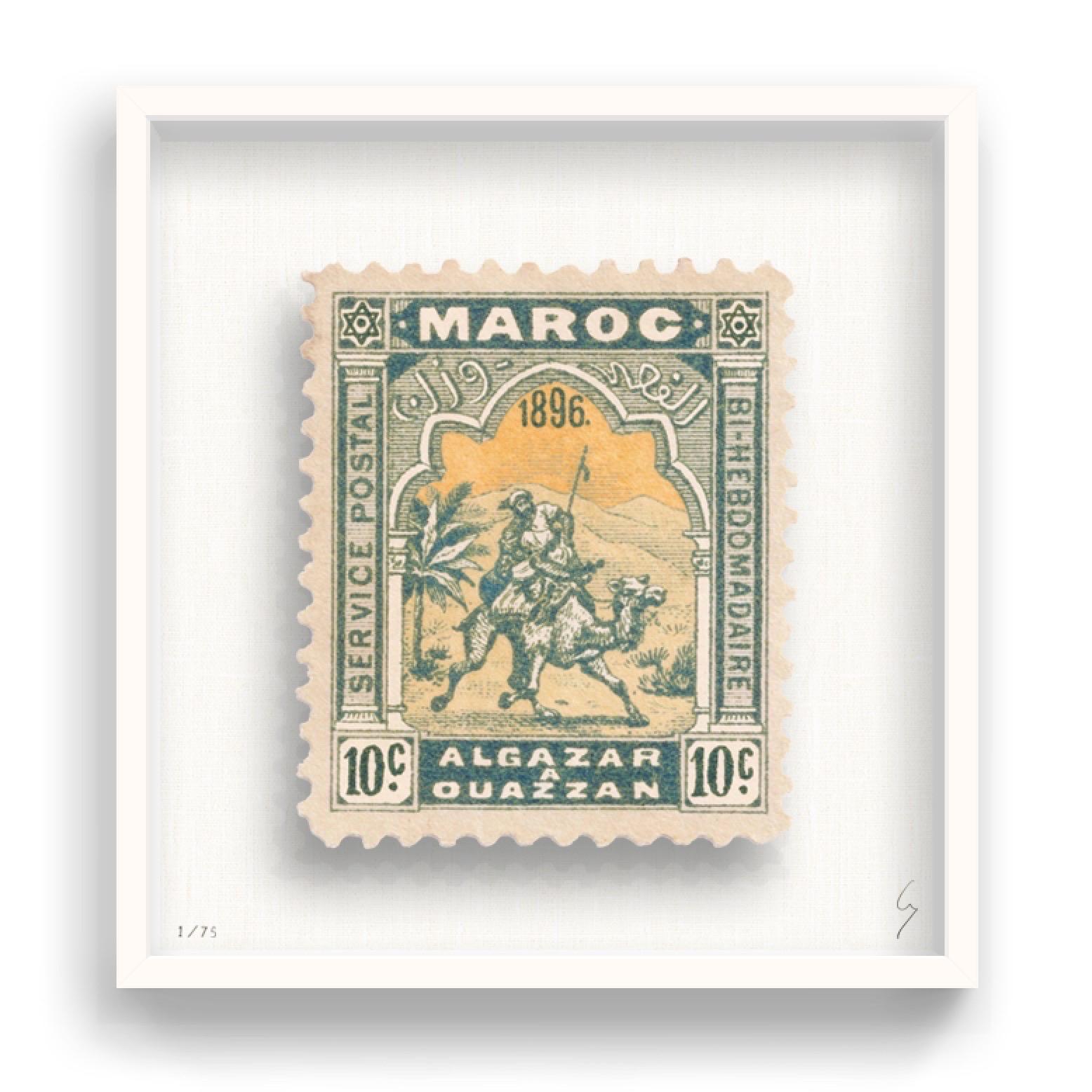 Guy Gee, Maroc (moyen)

Impression gravée à la main sur carte G.F Smith 350 g/m².
53 x 56cm (20 4/5 x 22 2/5 in)
Cadre inclus 
Edition de 75 

Chaque œuvre de Guy a été réimaginée numériquement à partir d'un timbre-poste original. Découpée et finie