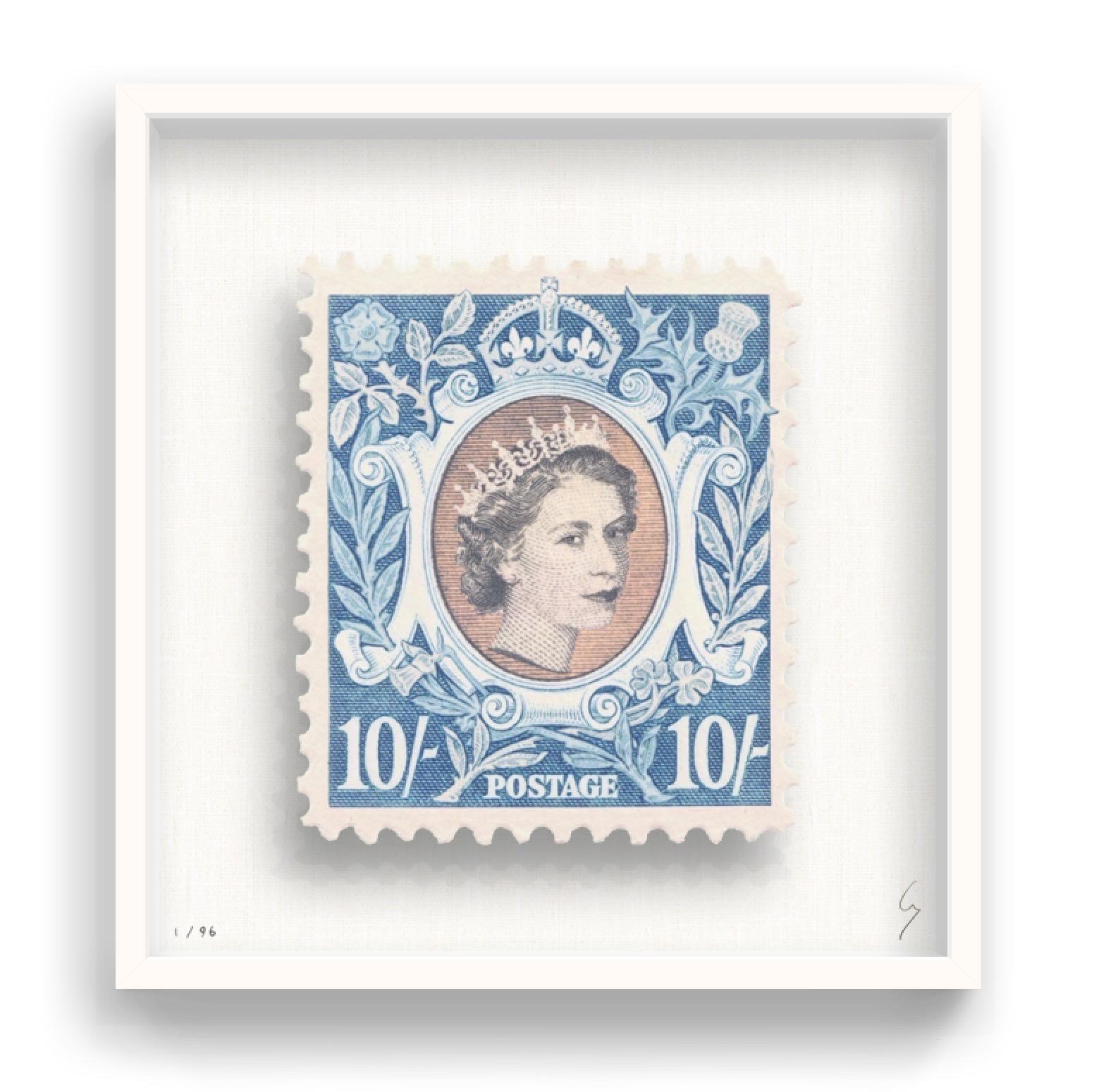 Guy Gee, Queen B (medium)

Hand-engraved print on 350gsm on G.F Smith card
53 x 56 cm (20 4/5 x 22 2/5 in)
Frame included 
Edition of 96

Each artwork by Guy had been digitally reimagined from an original postage stamp. Cut out and finished by hand,