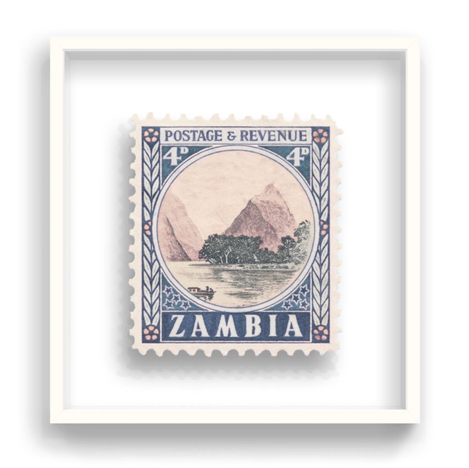 Guy Gee, Zambia (medium)

Hand-engraved print on 350gsm on G.F Smith card
31 x 35 cm (12 1/5 x 13 4/5)
Frame included 
Edition of 75 

Each artwork by Guy had been digitally reimagined from an original postage stamp. Cut out and finished by hand,