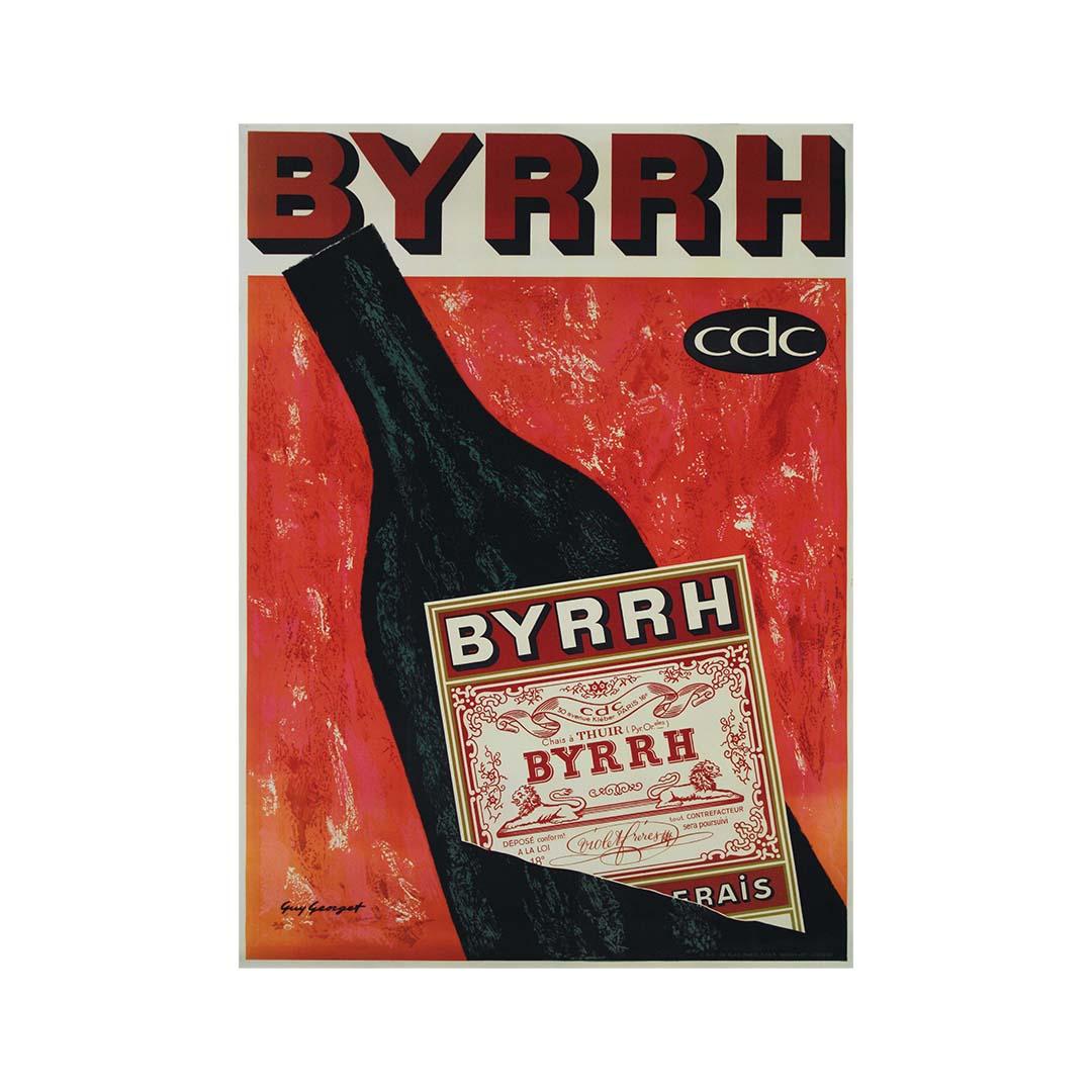 Affiche publicitaire originale de Guy Georget pour le aperitif français Byrrh, 1963 en vente 3