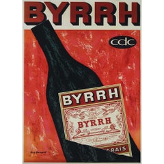 1963 Manifesto pubblicitario originale di Guy Georget per l'aperitivo francese Byrrh
