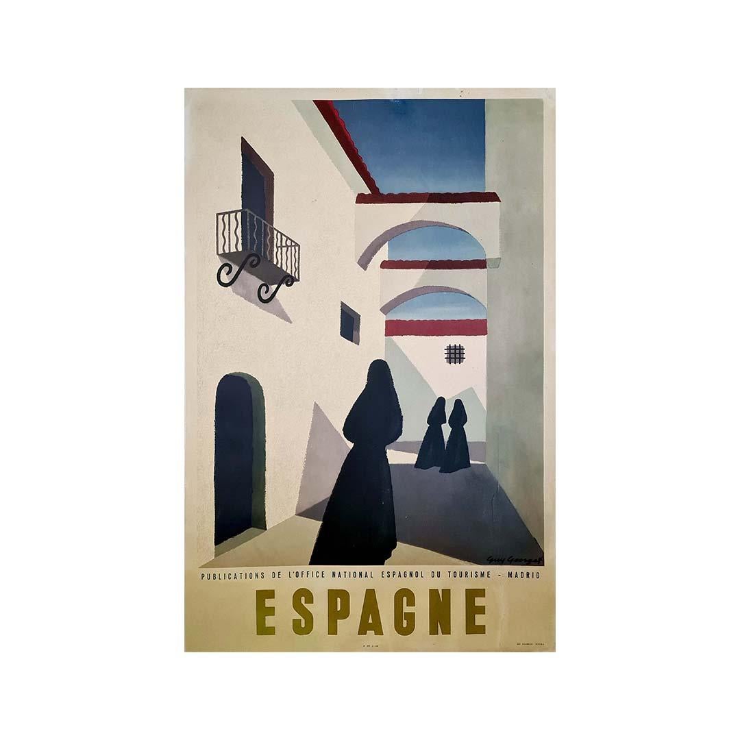 Affiche de voyage originale de Guy Georget, Espagne - Espagne, 1947 en vente 3