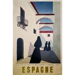 Guy Georget's 1947 original travel poster Espagne - Spain