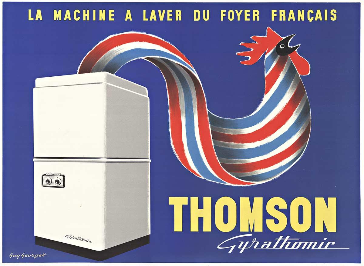 THOMSON Gyrathomic, Original horizontal French mid-century vintage poster