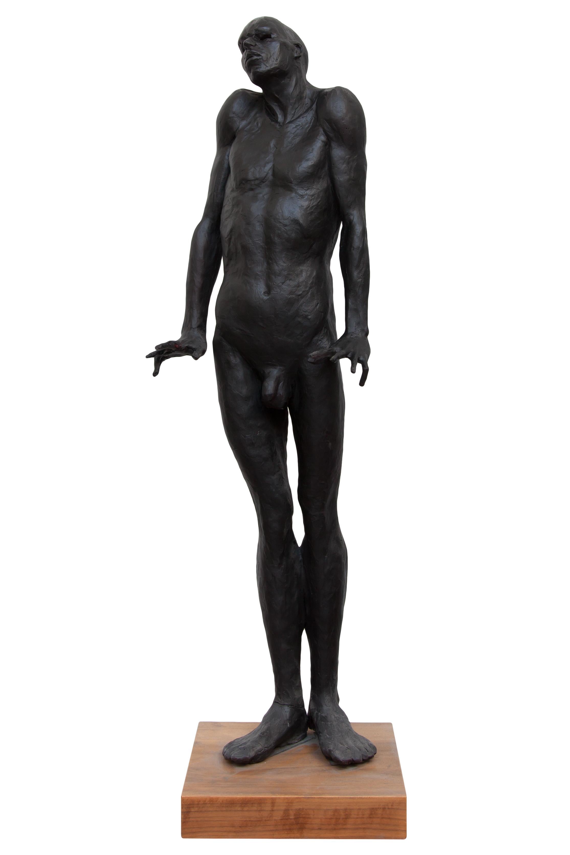Guy Haddon Grant Figurative Sculpture - Seven Million and Counting (Sculpture 1) - Contemporary bronze sculpture 