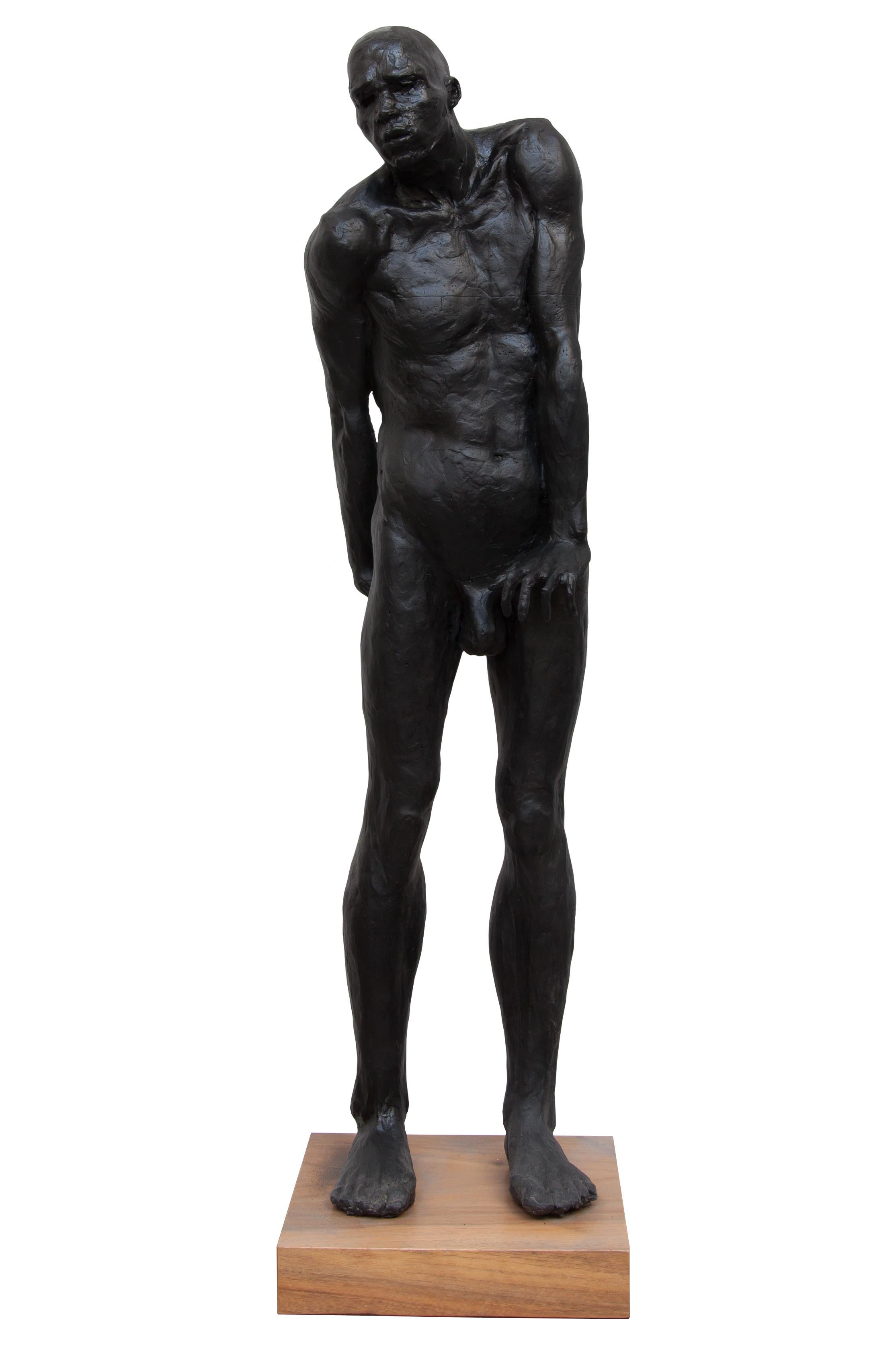 Guy Haddon Grant Figurative Sculpture - Seven Million and Counting (Sculpture 5) - Contemporary bronze sculpture 