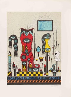 Idée de Cérémonie… Rituel… Amour - Screenprint by Guy Harloff - 1970s