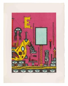 Untitled (“E. / Chair”) - Screenprint by Guy Harloff - 1970s