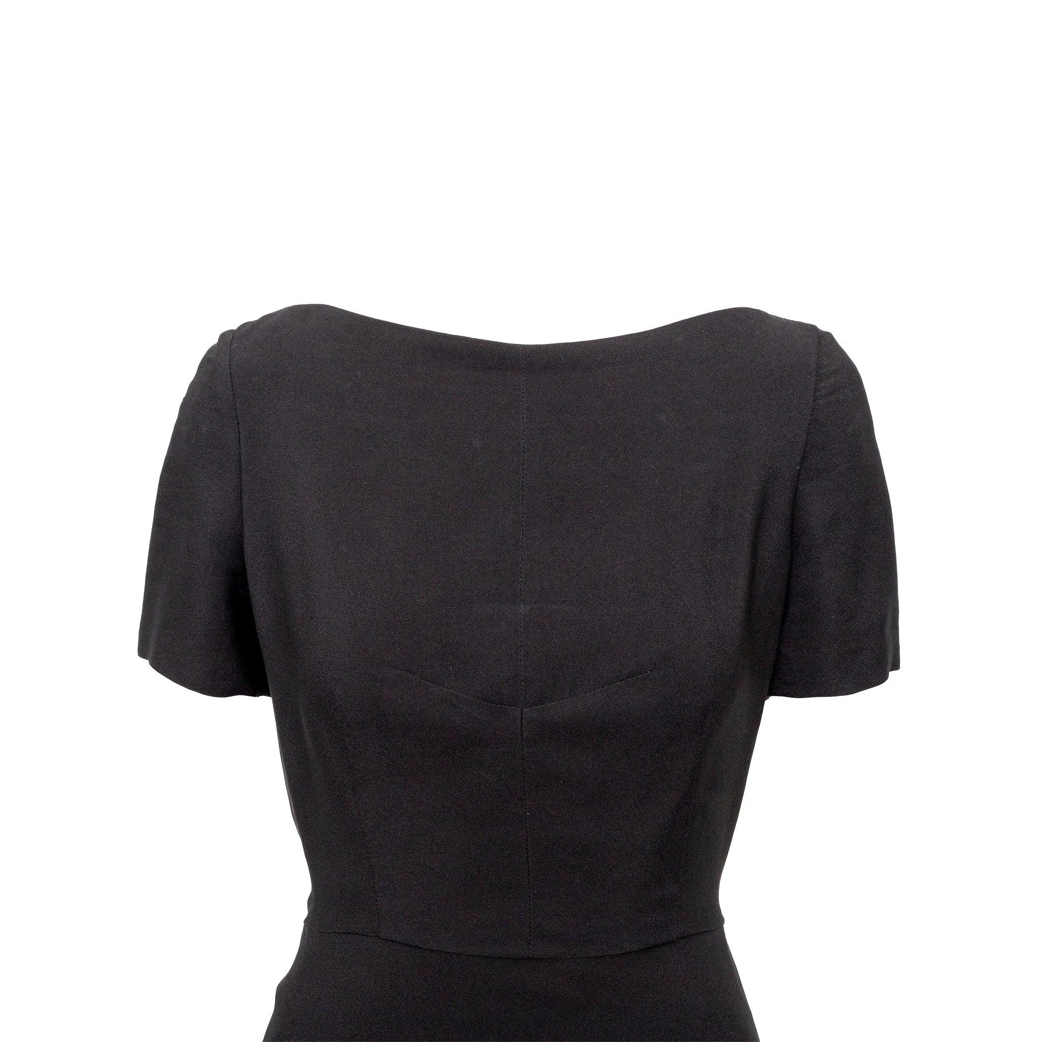 Guy Laroche Couture Kleid - 70er Jahre (Schwarz) im Angebot