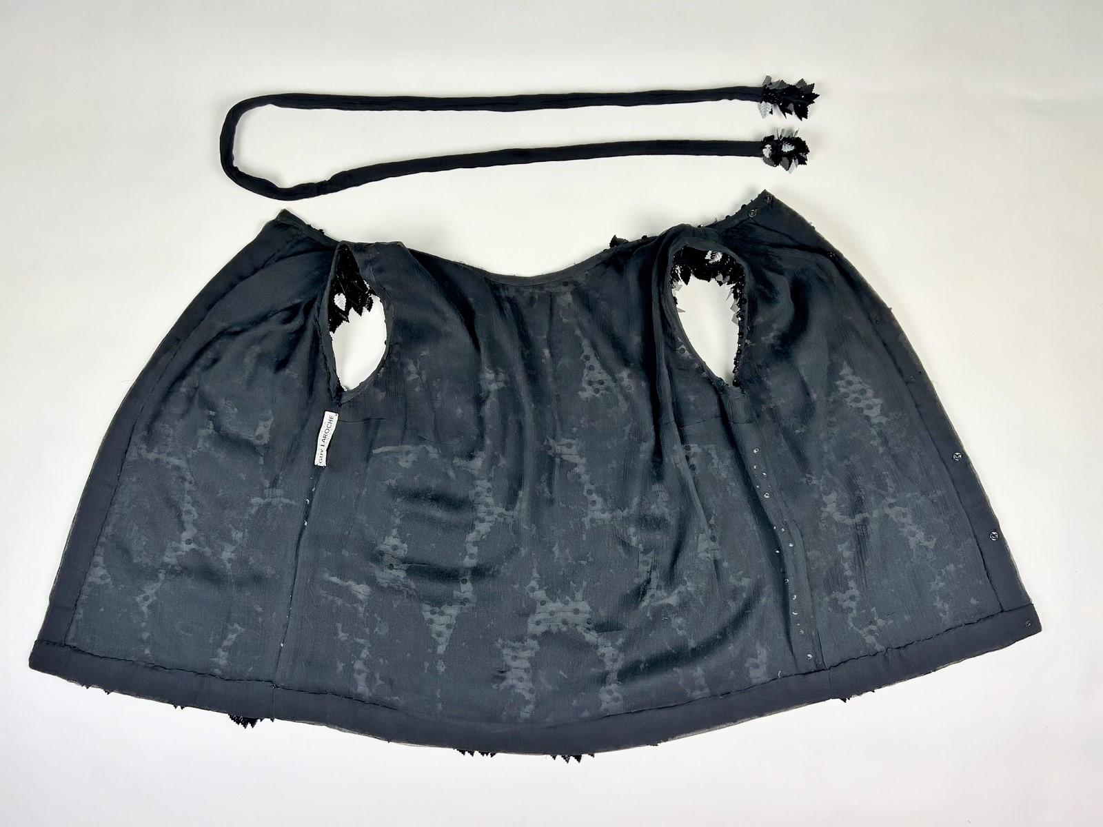 Guy Laroche Black bolero embroidered with sequins - France Circa 1980 For Sale 6