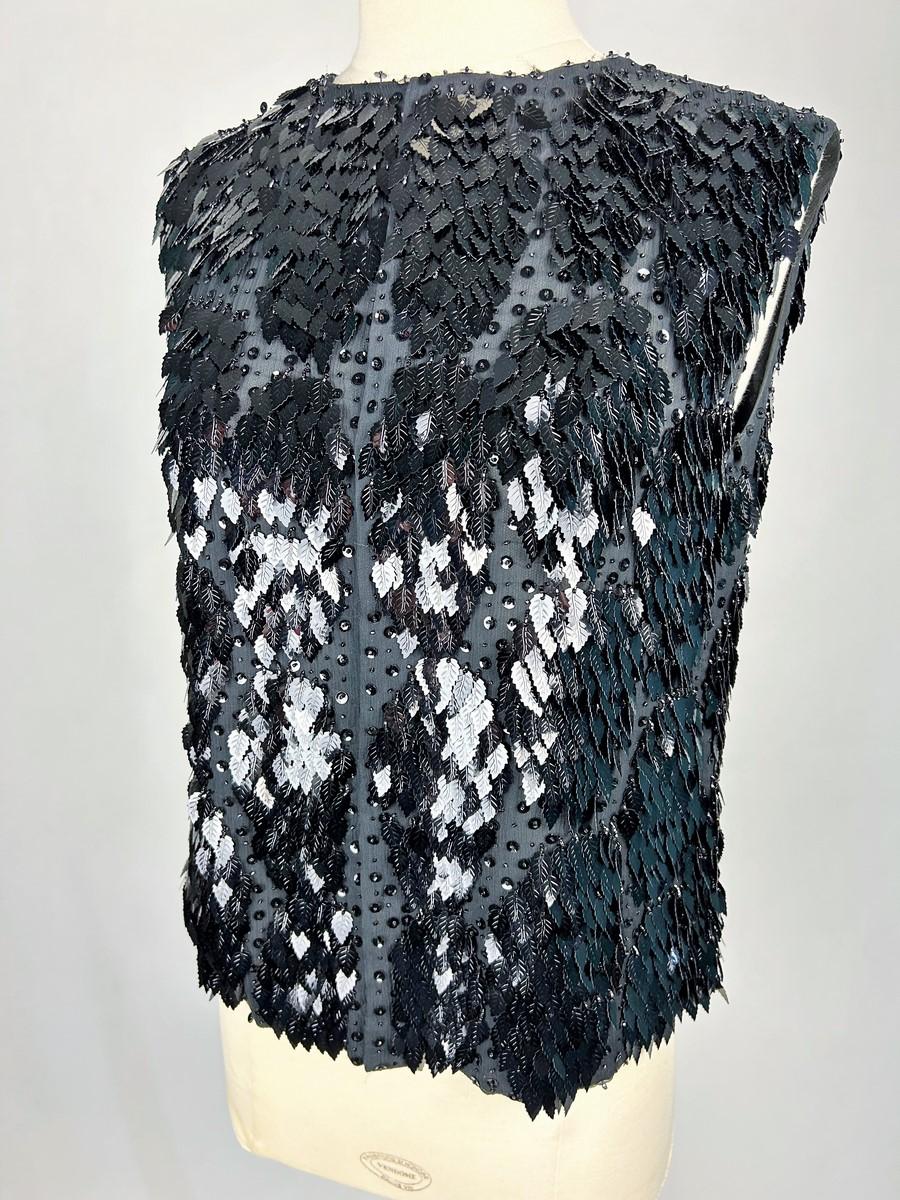 Guy Laroche Black bolero embroidered with sequins - France Circa 1980 For Sale 2