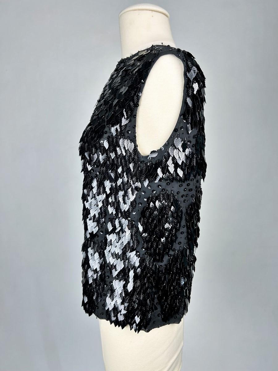 Guy Laroche Black bolero embroidered with sequins - France Circa 1980 For Sale 3