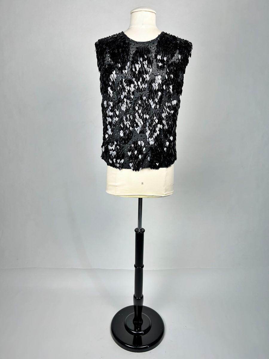 Guy Laroche Black bolero embroidered with sequins - France Circa 1980 For Sale 4