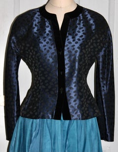 Guy Laroche Boutique, Paris Blue satin Jacket