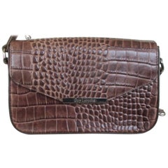 Guy Laroche Ledertasche mit Kroko-Druck