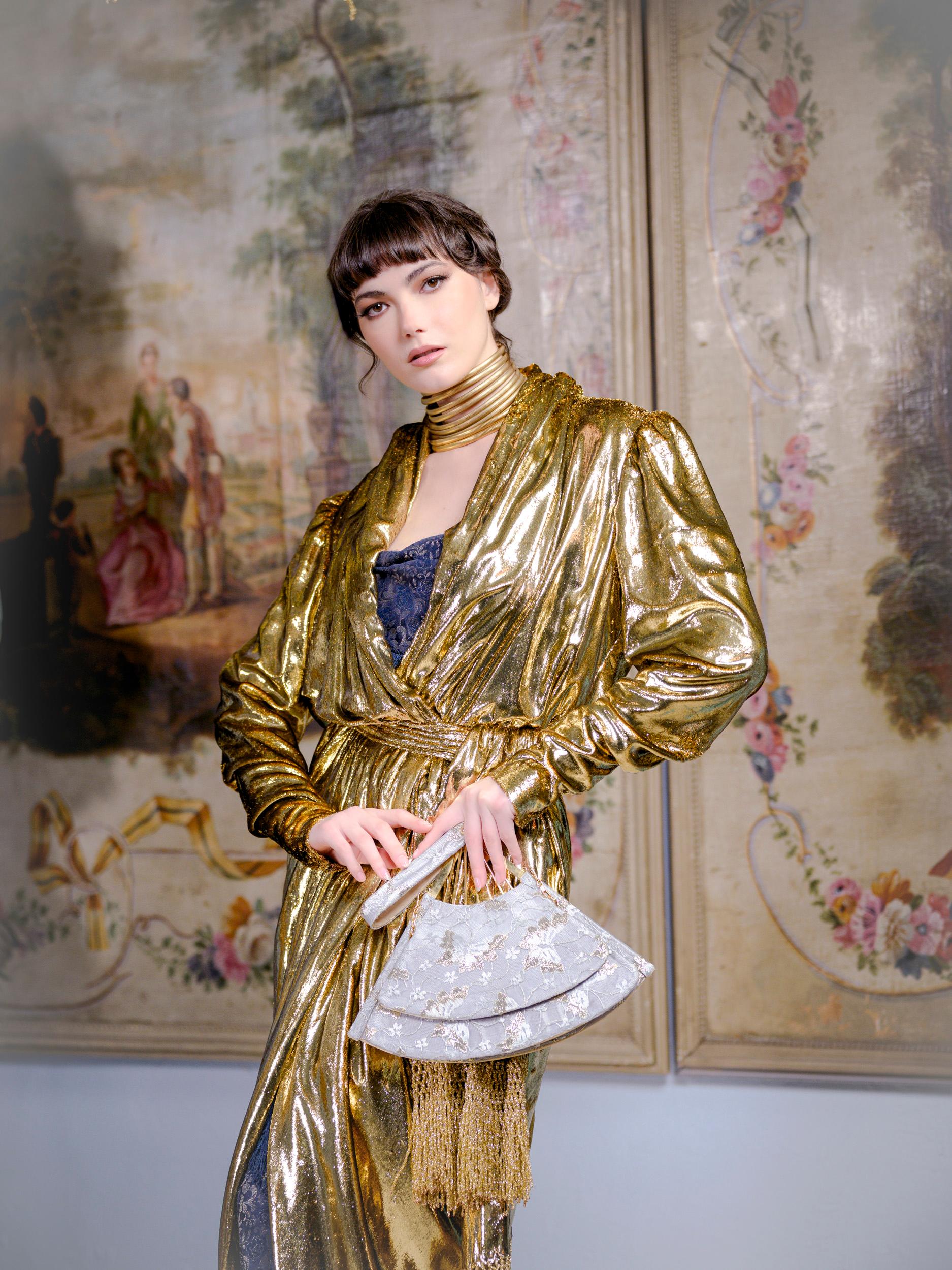 Guy Laroche goldenes Kleid Haute Couture im Angebot 6