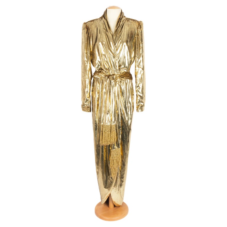 Dorée Robe En LamÃ© Robe Dorée Guy Laroche Haute Couture En Vente