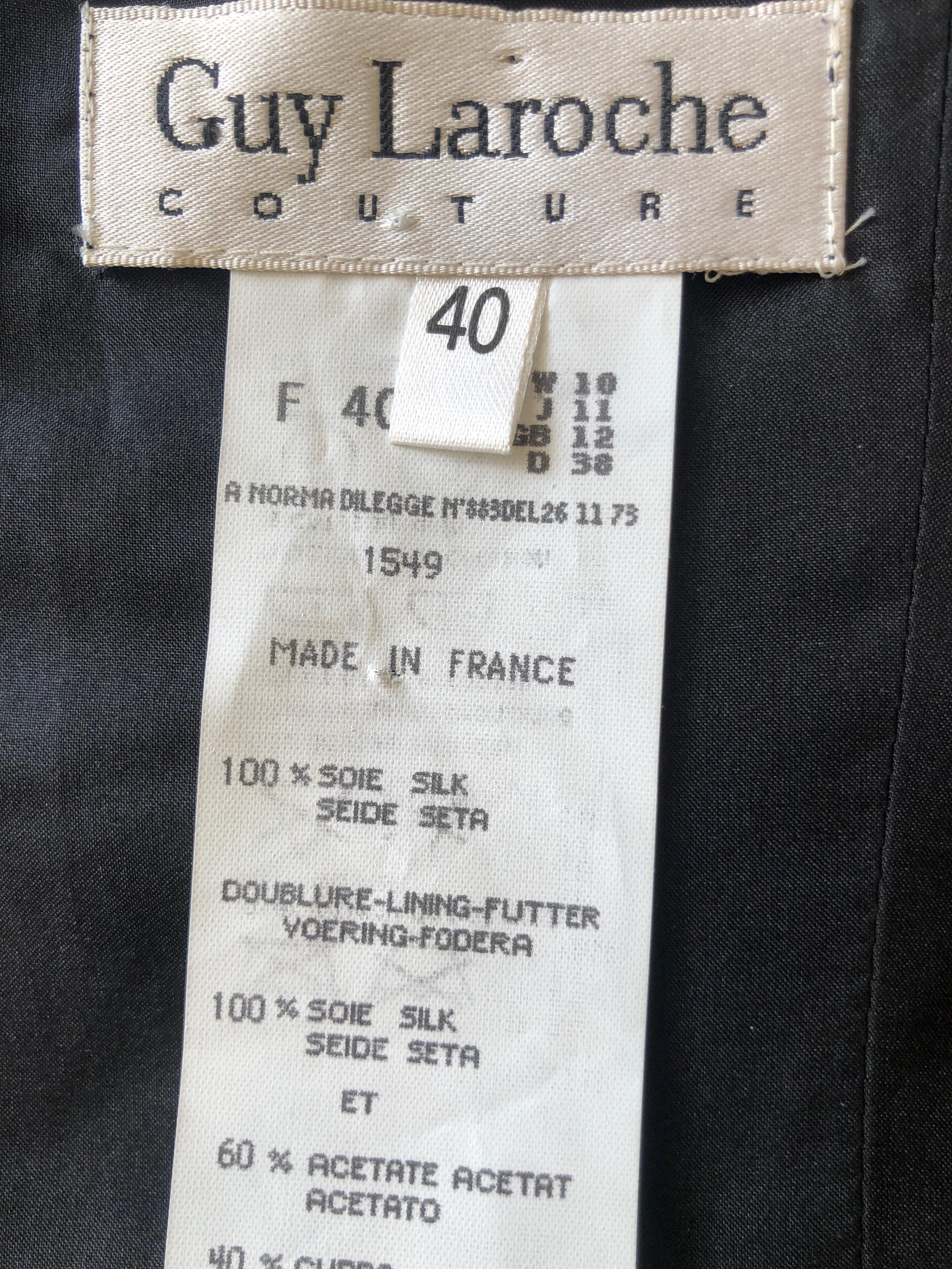 Guy Laroche Haute Couture Vintage Floral Silk Corset 1