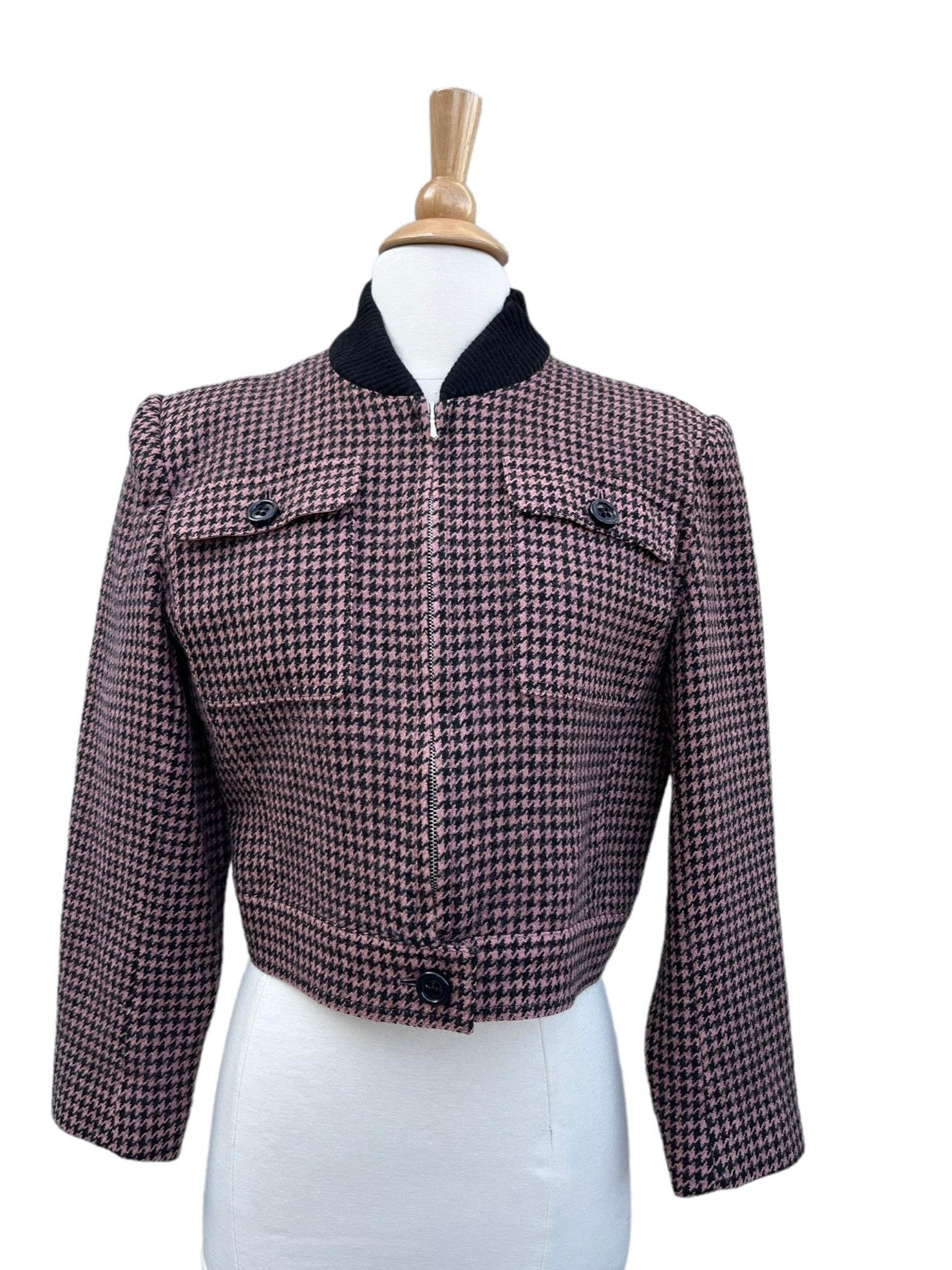 Guy Laroche Houndstooth Jacket, Circa 1980s For Sale 2