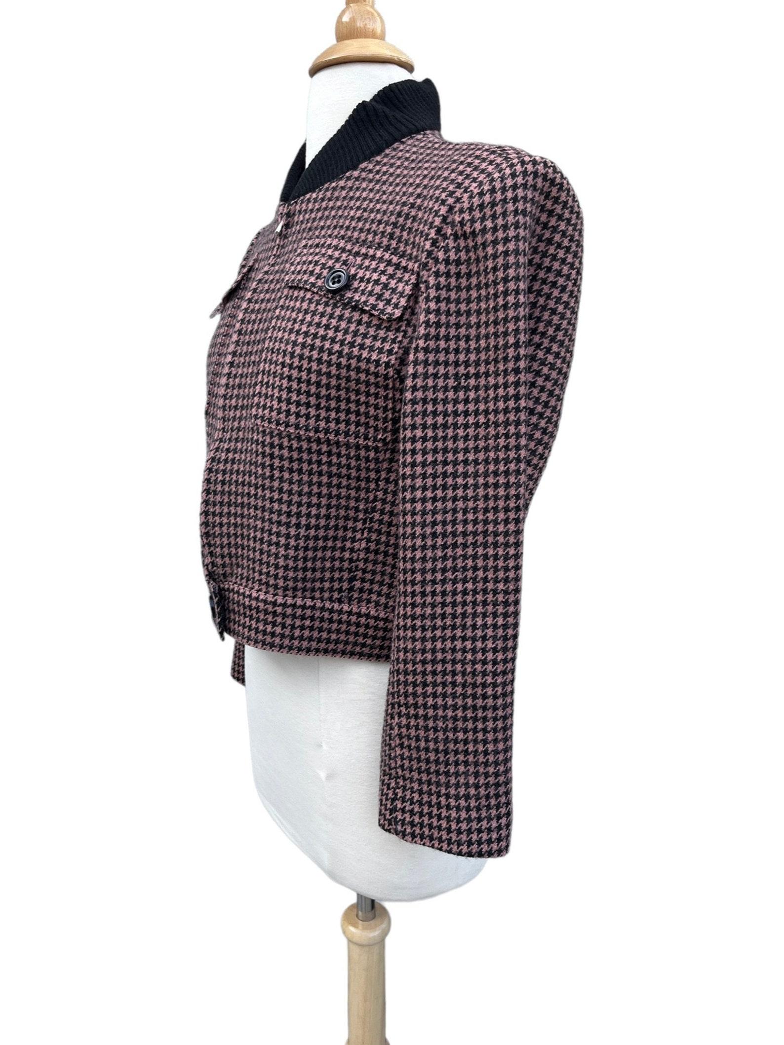 Guy Laroche Houndstooth Jacket, Circa 1980s For Sale 3