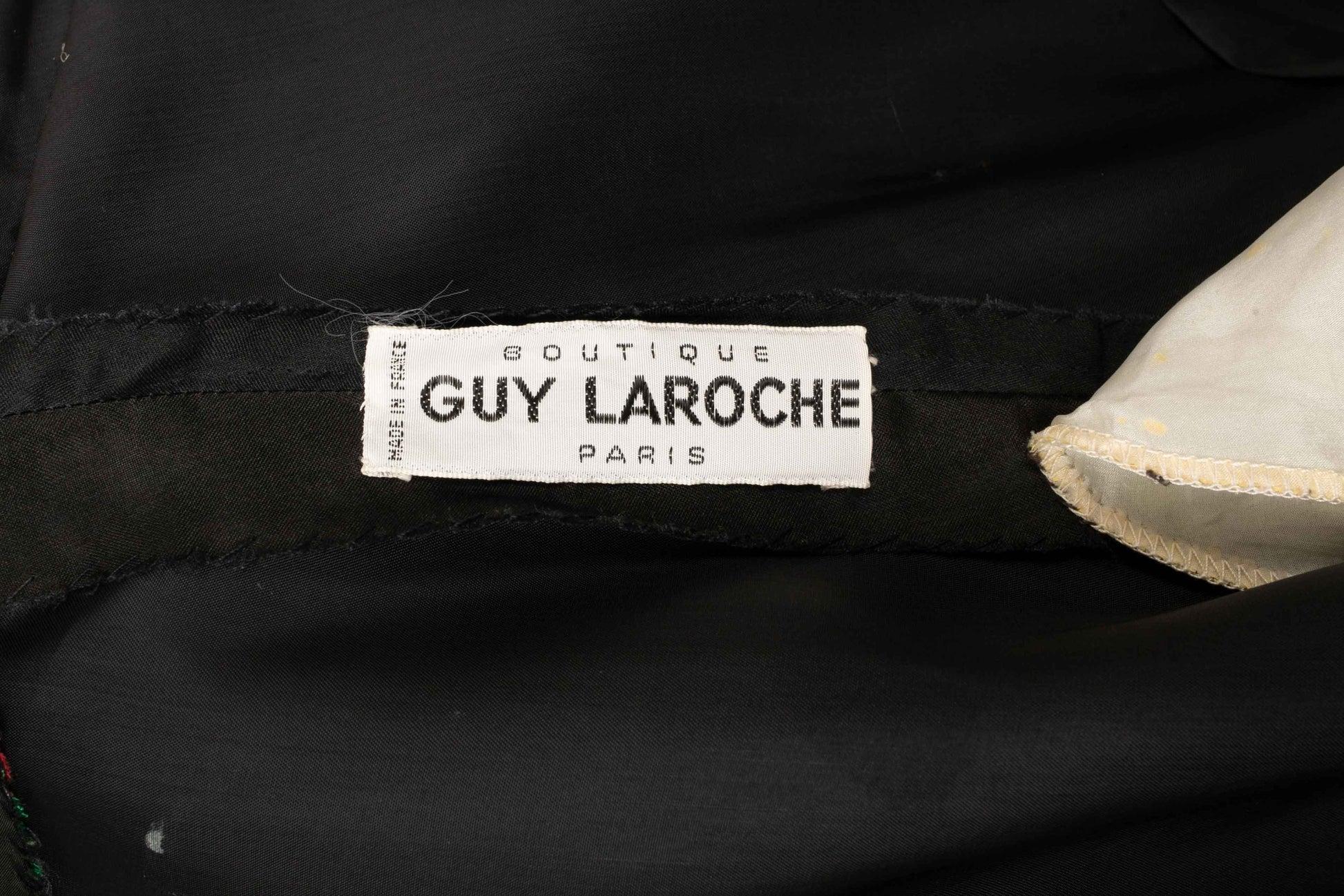 Guy Laroche Long Black Silk Dress For Sale 6