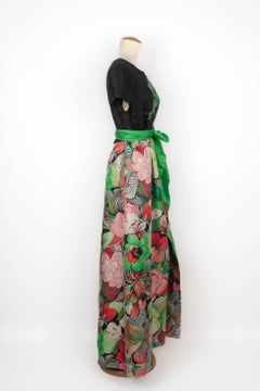 Guy Laroche Long Black Silk Dress