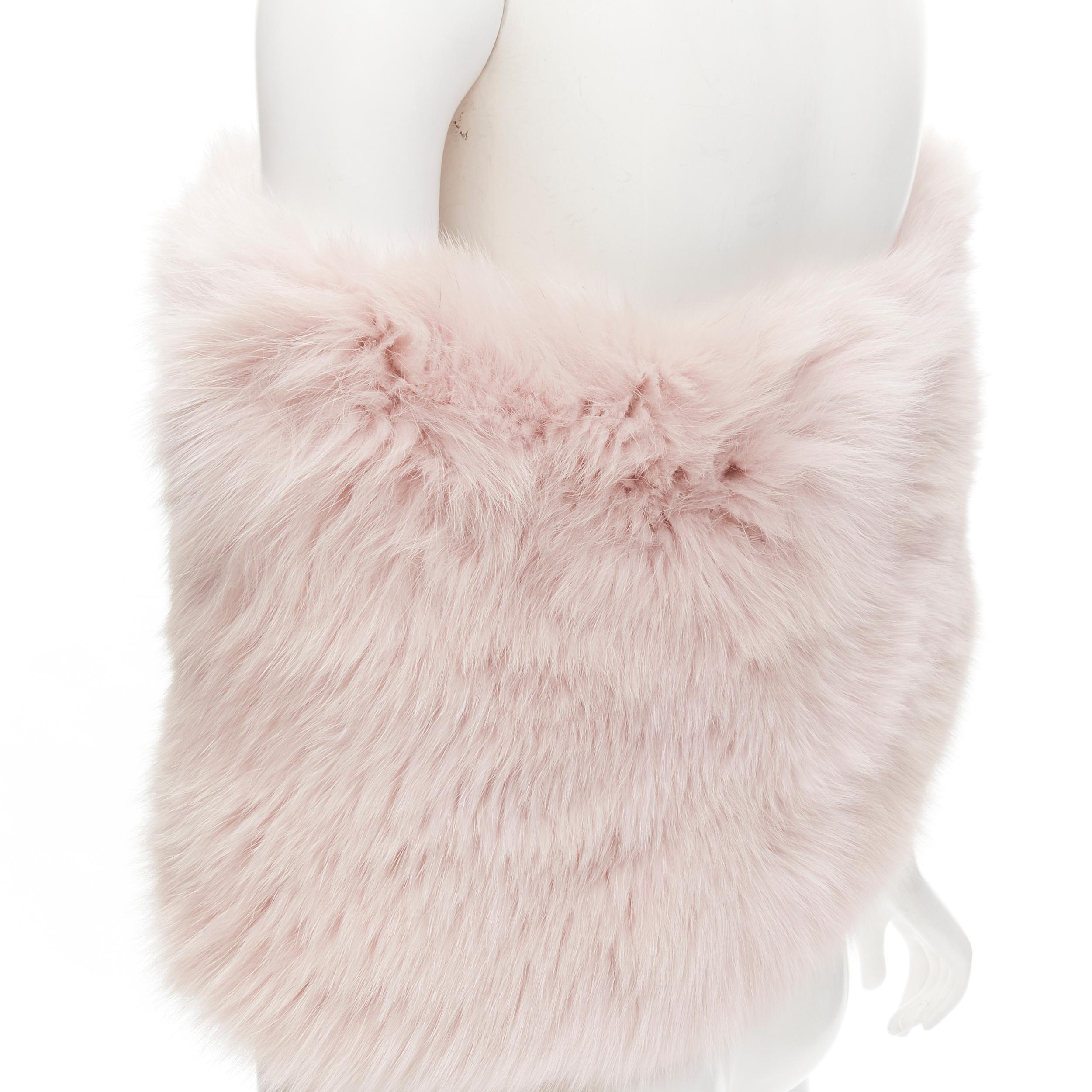 GUY LAROCHE Paris pink fur silk ribbon tie shawl scarf
Brand: Guy Laroche
Material: Fur
Color: Pink
Pattern: Solid
Closure: Self Tie

CONDITION:
Condition: Fair, this item was pre-owned and is in fair condition. 
Please refer to image gallery for