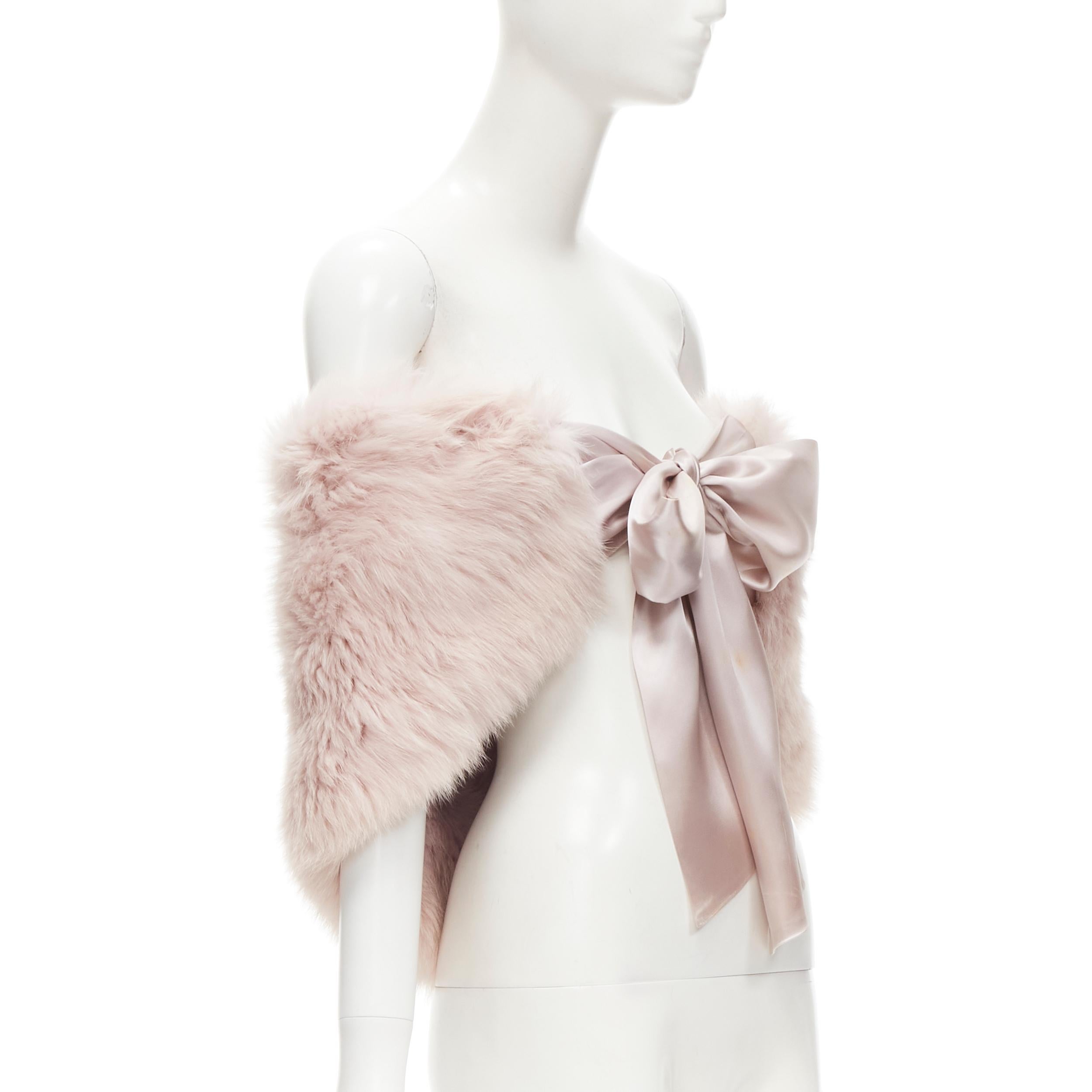 pink fur shawl