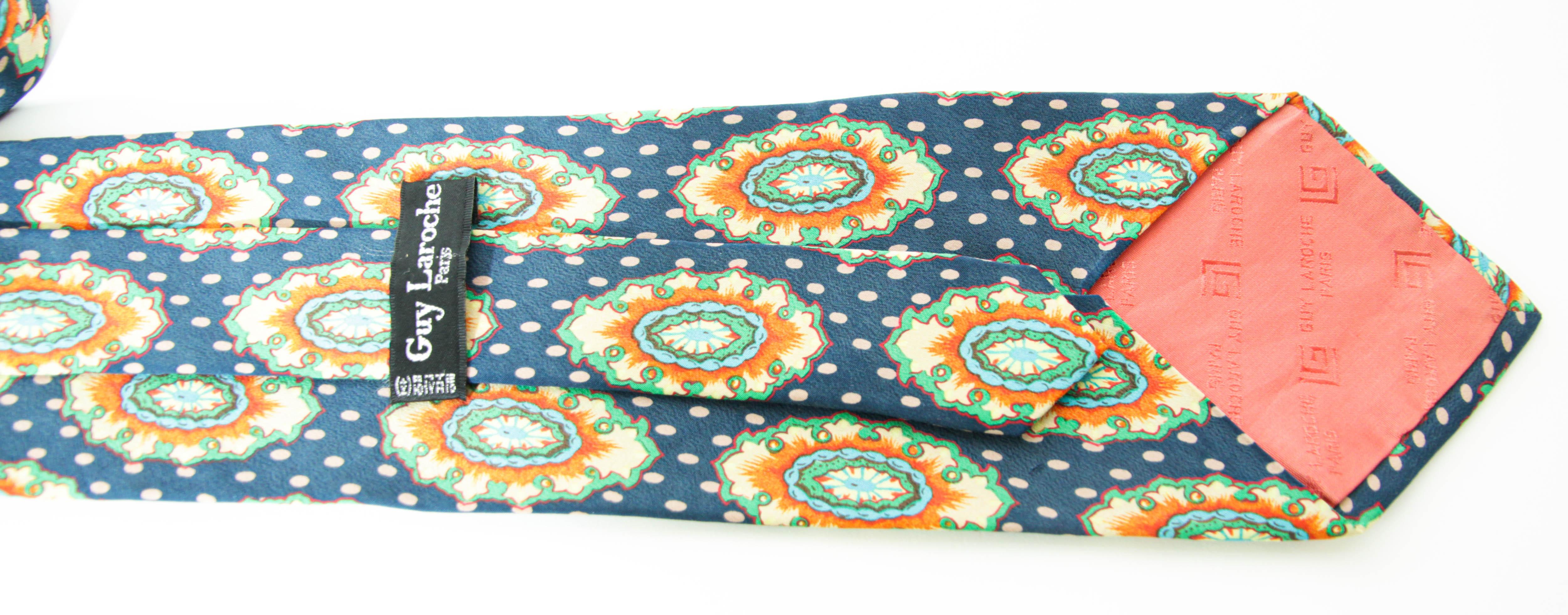 Guy Laroche Paris Silk Neck Tie For Sale 5