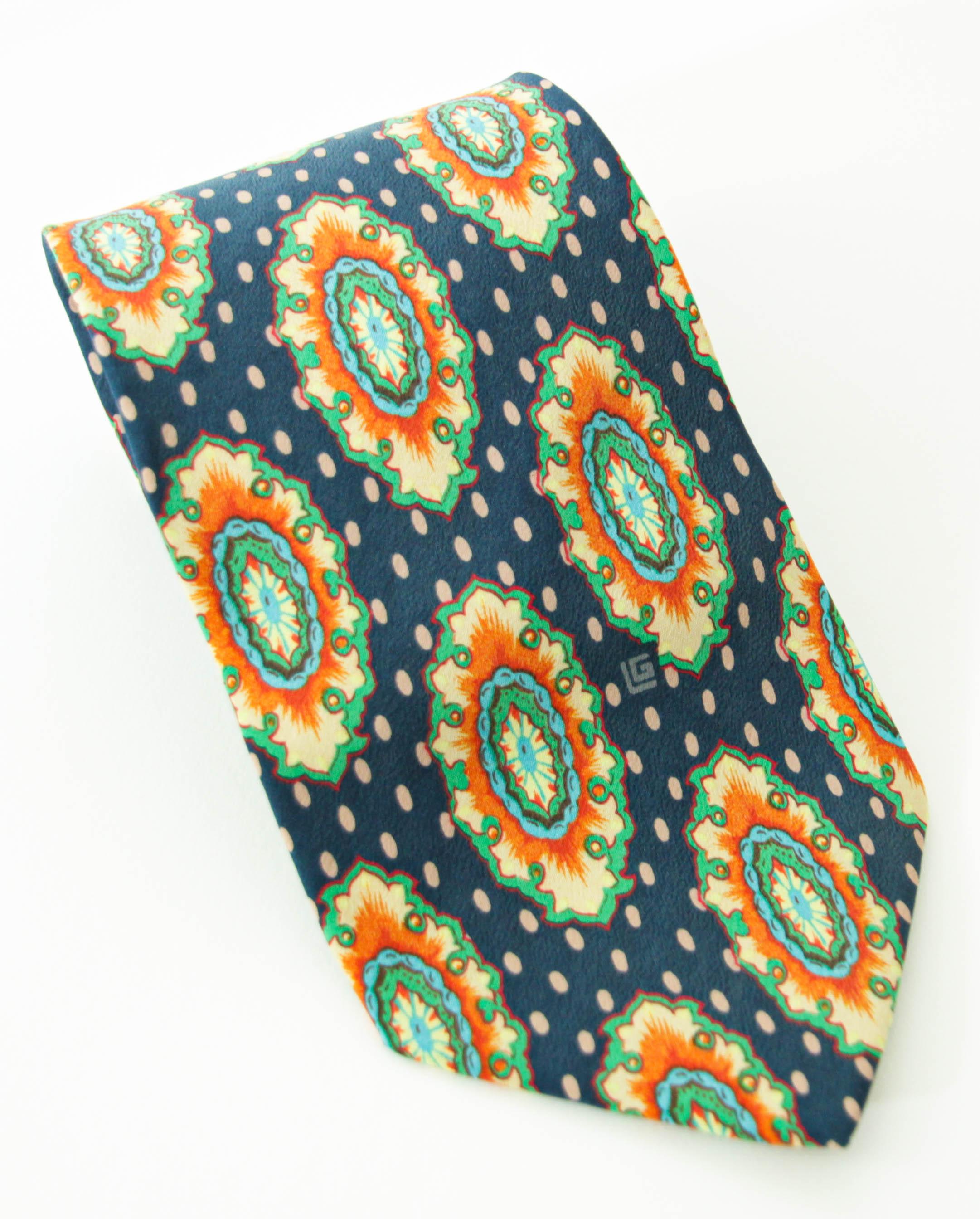 Guy Laroche Paris Silk Neck Tie For Sale 8