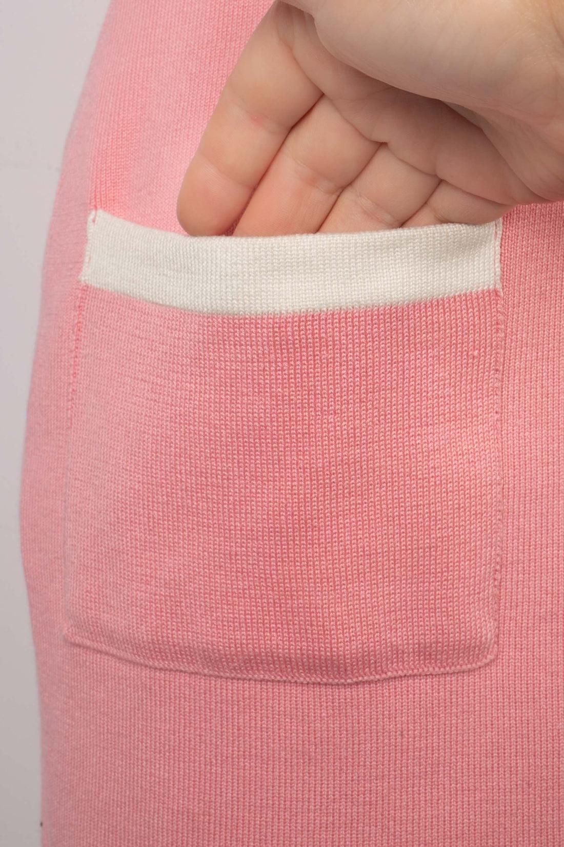 Guy Laroche Pink and White Cotton Dress For Sale 3