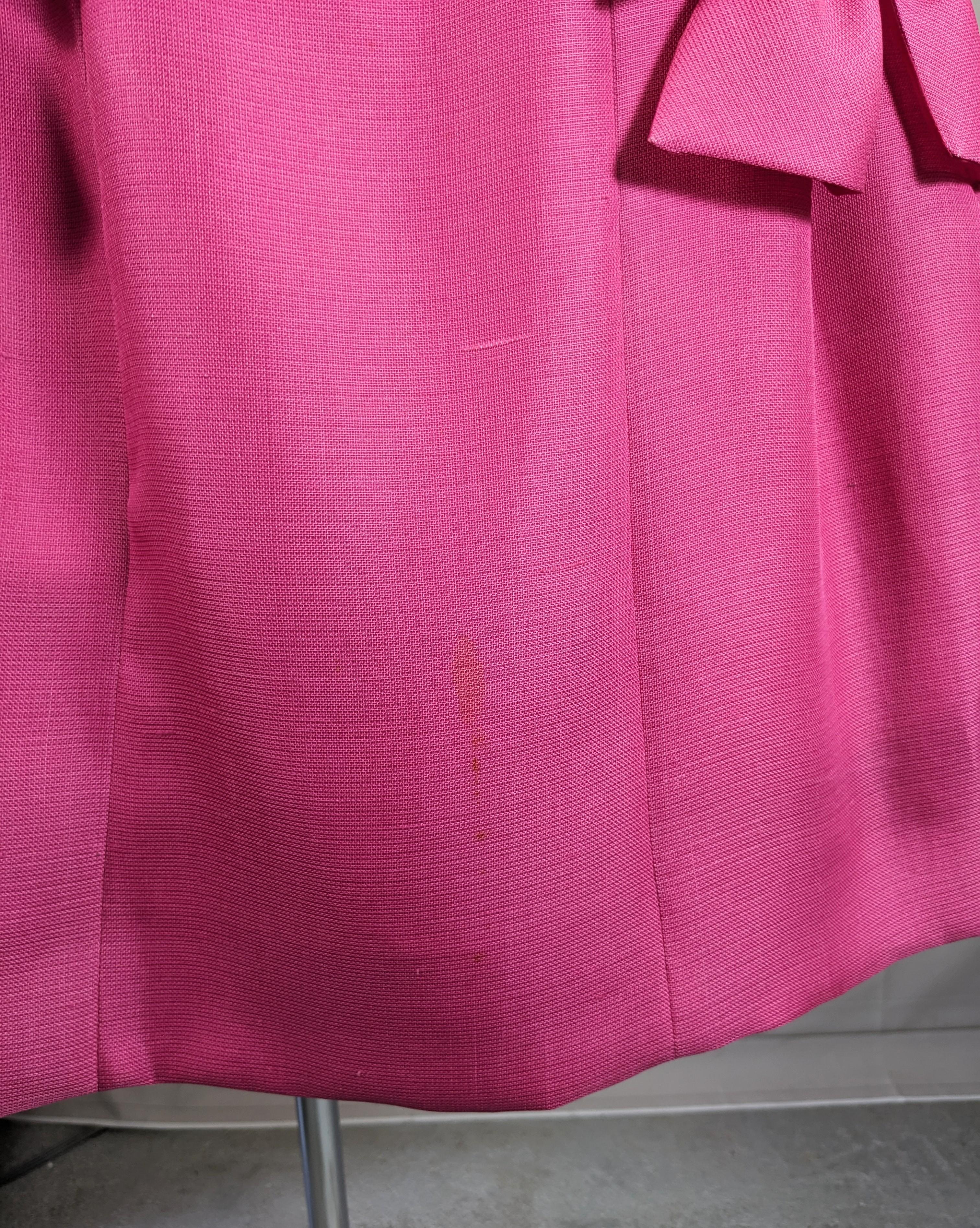 Guy Laroche Pink Silk Gazar Pouf Dress For Sale 4