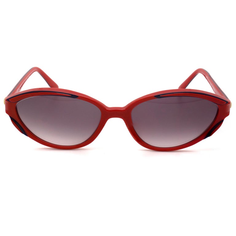 Guy Laroche red cat eye sunglasses For Sale at 1stDibs | red cats eye ...