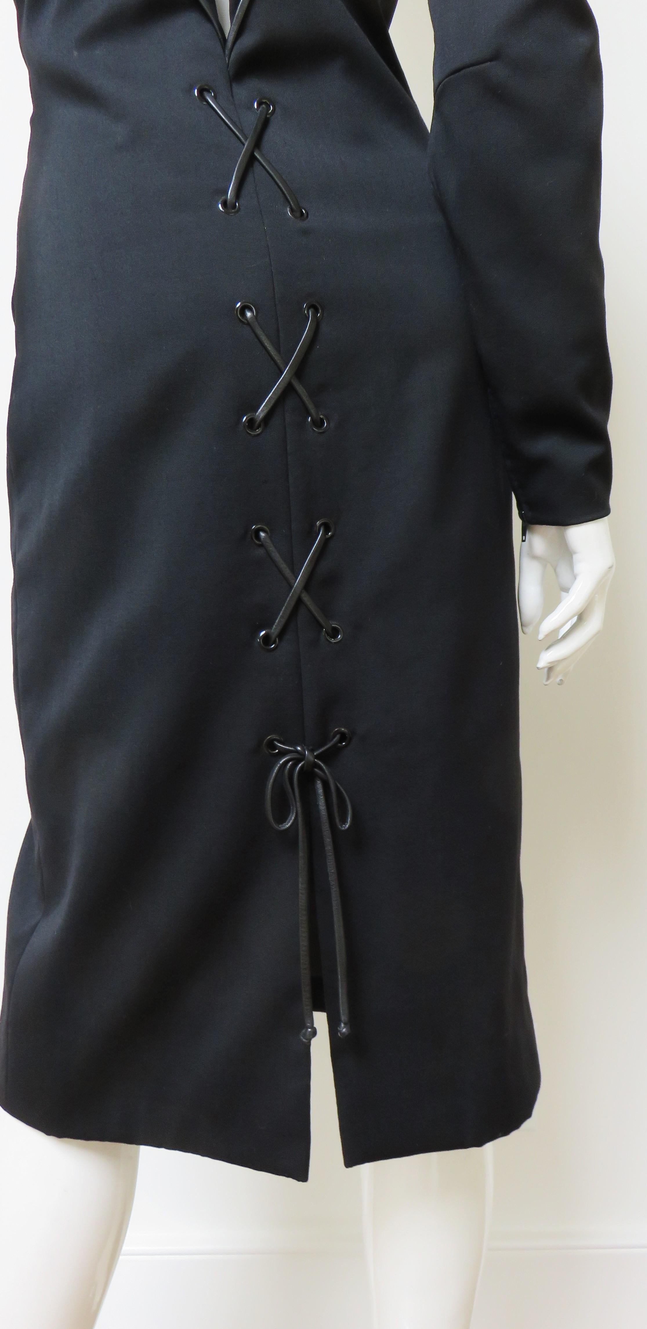 Guy Laroche Silk Lace up Back Dress 1990s For Sale 7