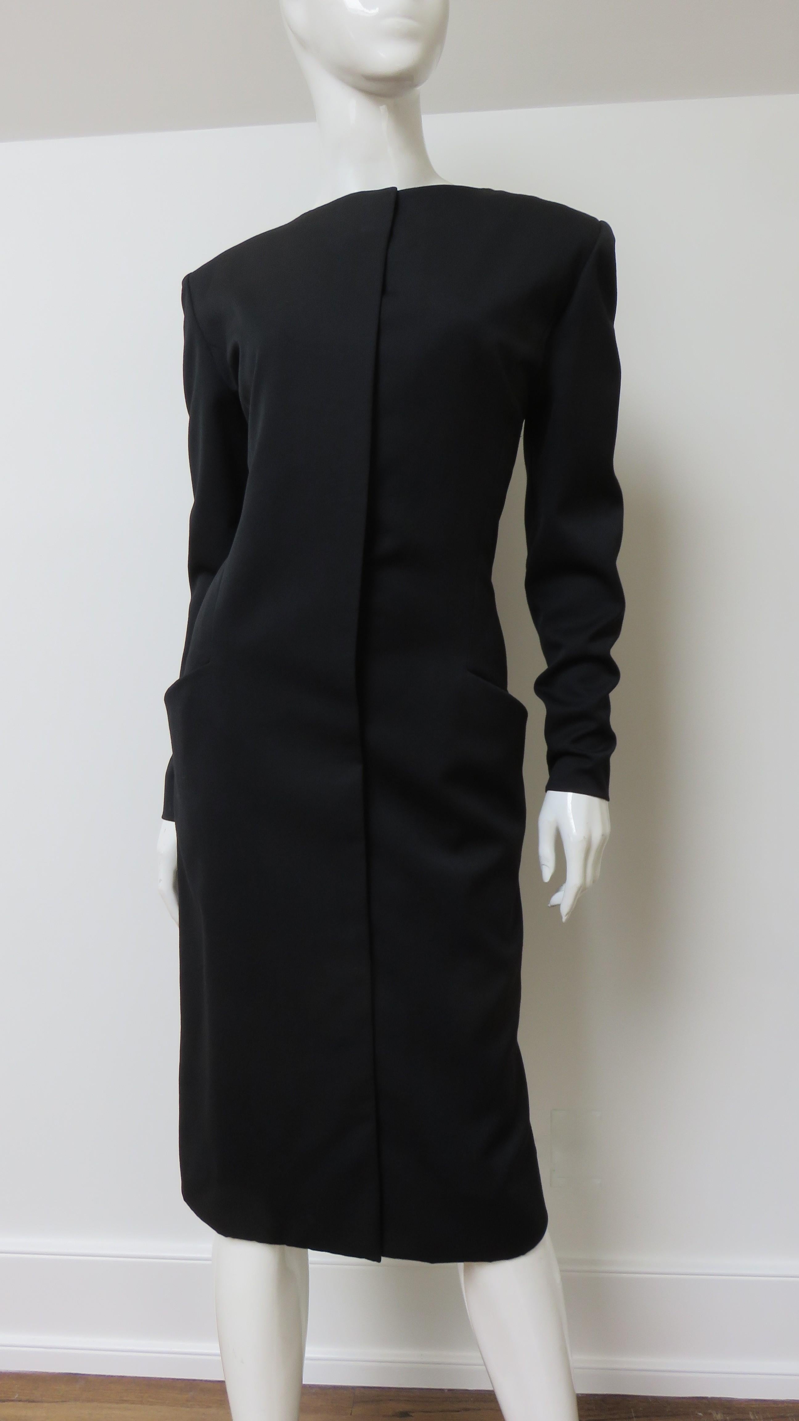 Guy Laroche Silk Lace up Back Dress 1990s For Sale 1