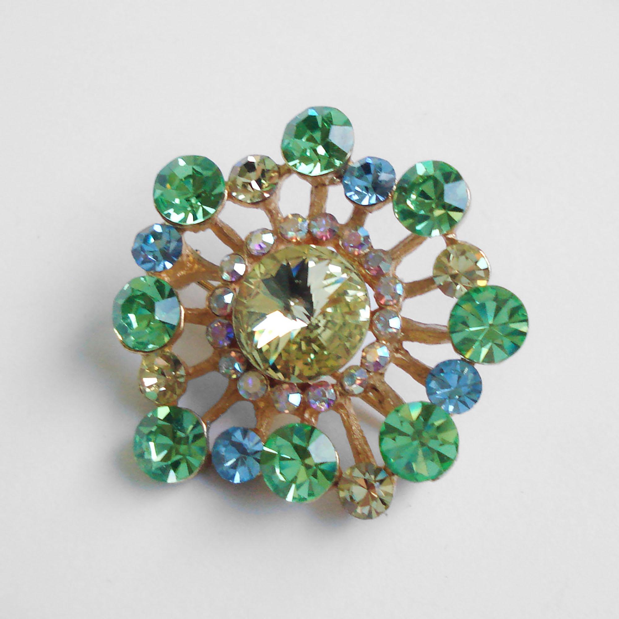 Guy Laroche Vintage Rhinestones Brooch In Excellent Condition For Sale In Bochum, NRW