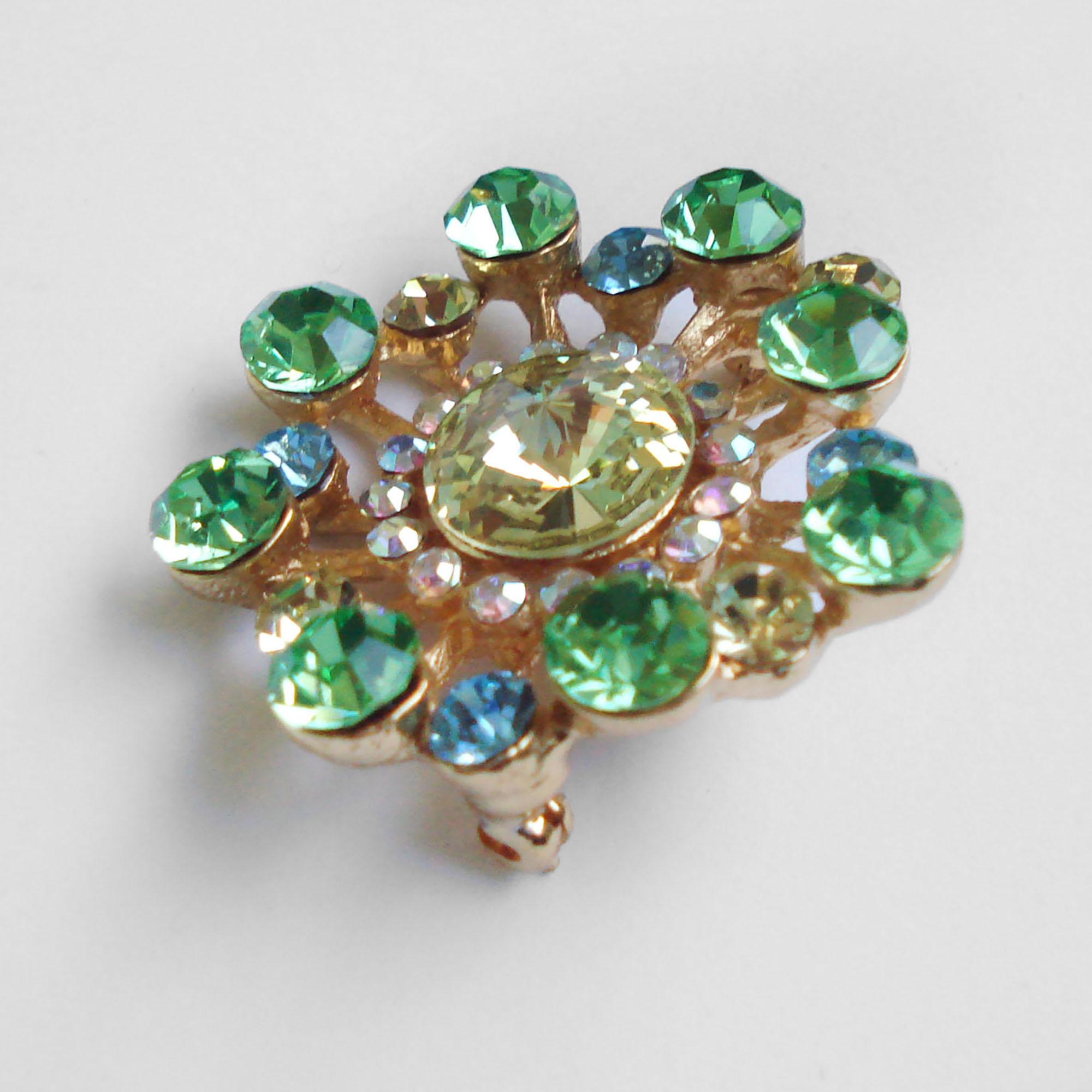 Guy Laroche Vintage Rhinestones Brooch For Sale 1