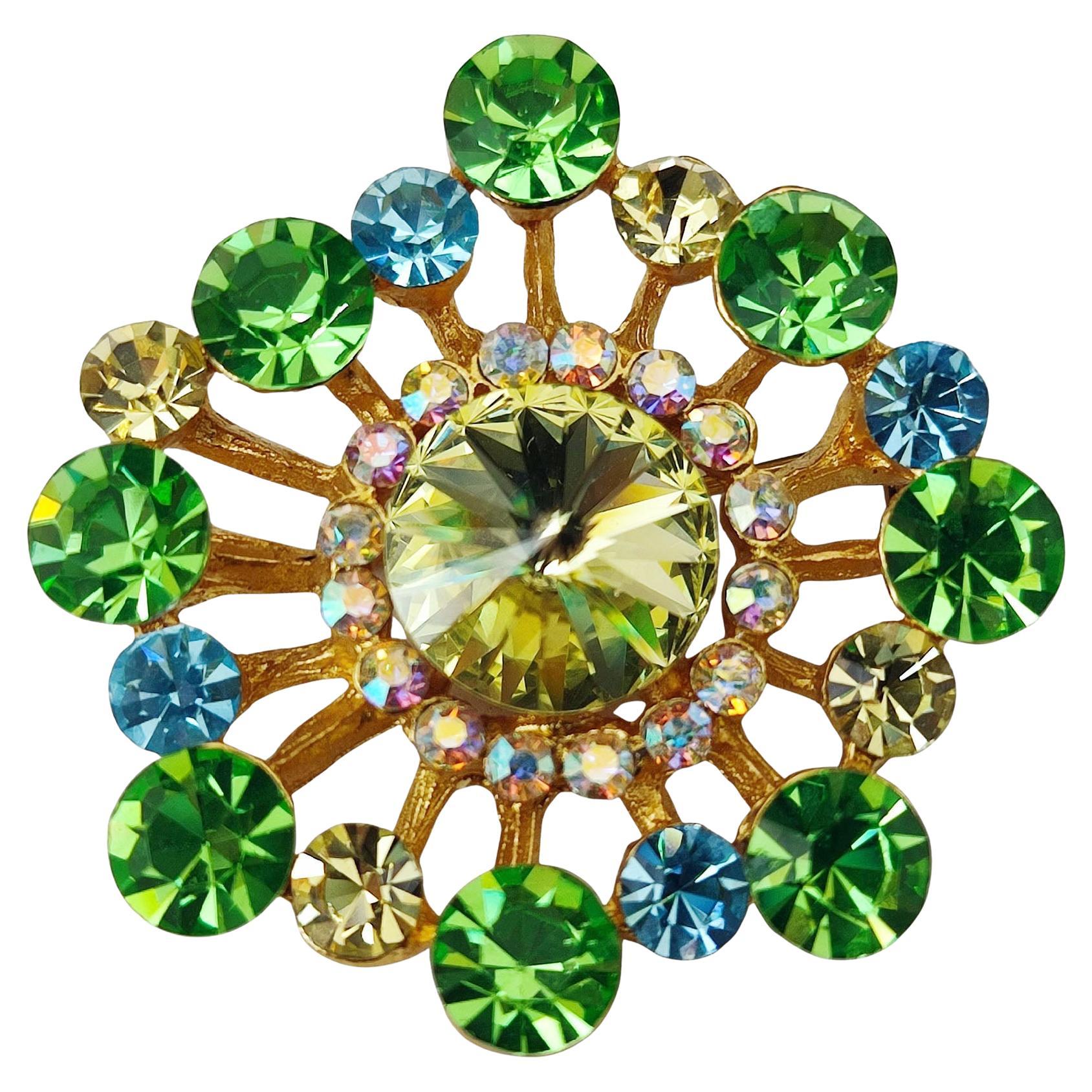 Guy Laroche Vintage Rhinestones Brooch