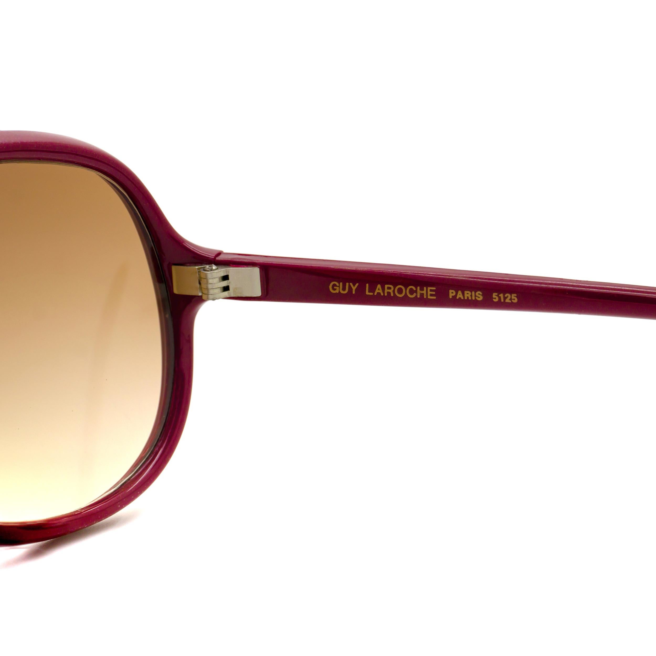 Brown Guy Laroche vintage sunglasses, made in France For Sale