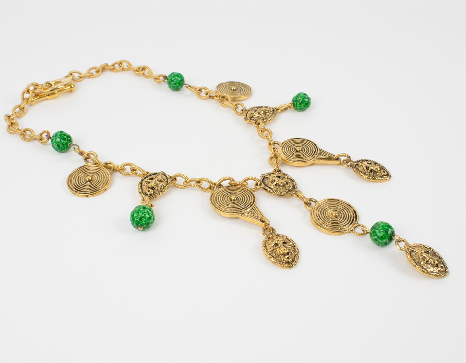 Guy Laroche, collier d'inspiration tribale vintage Excellent état - En vente à Atlanta, GA