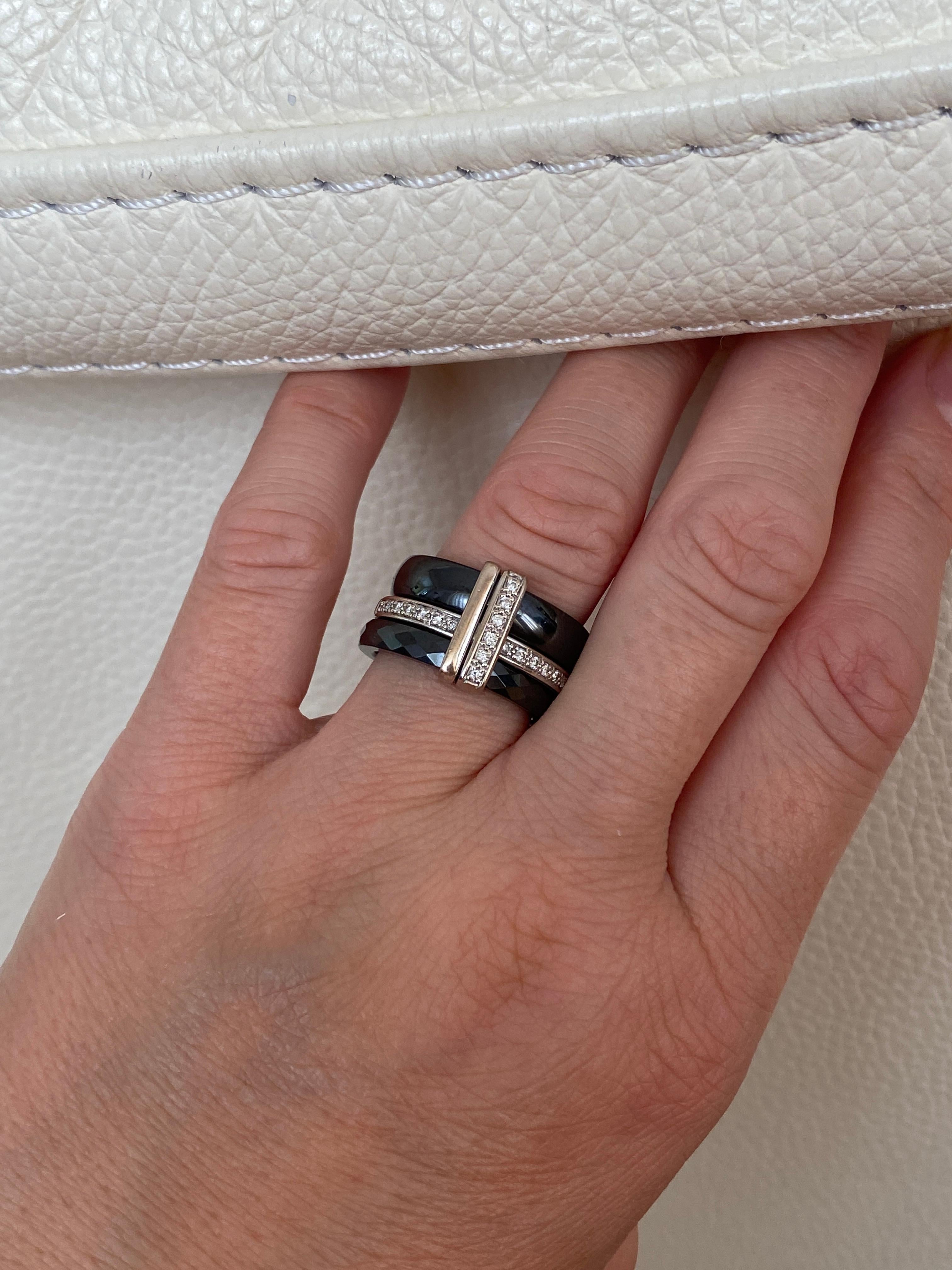 Anillo Guy Laroche blanco oro 18 kt/diamante cerámico en venta 6