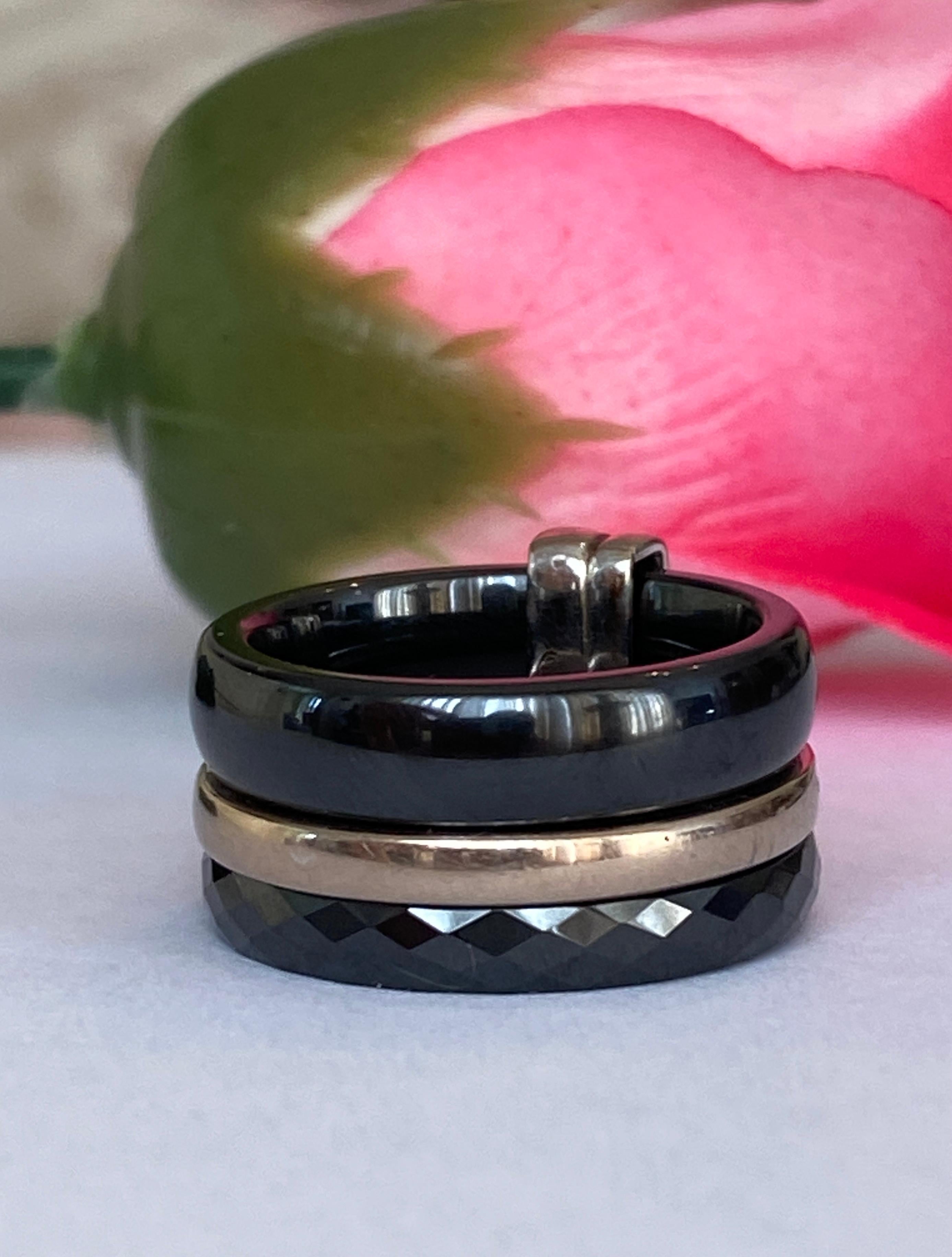 Femenino o masculino Anillo Guy Laroche blanco oro 18 kt/diamante cerámico en venta