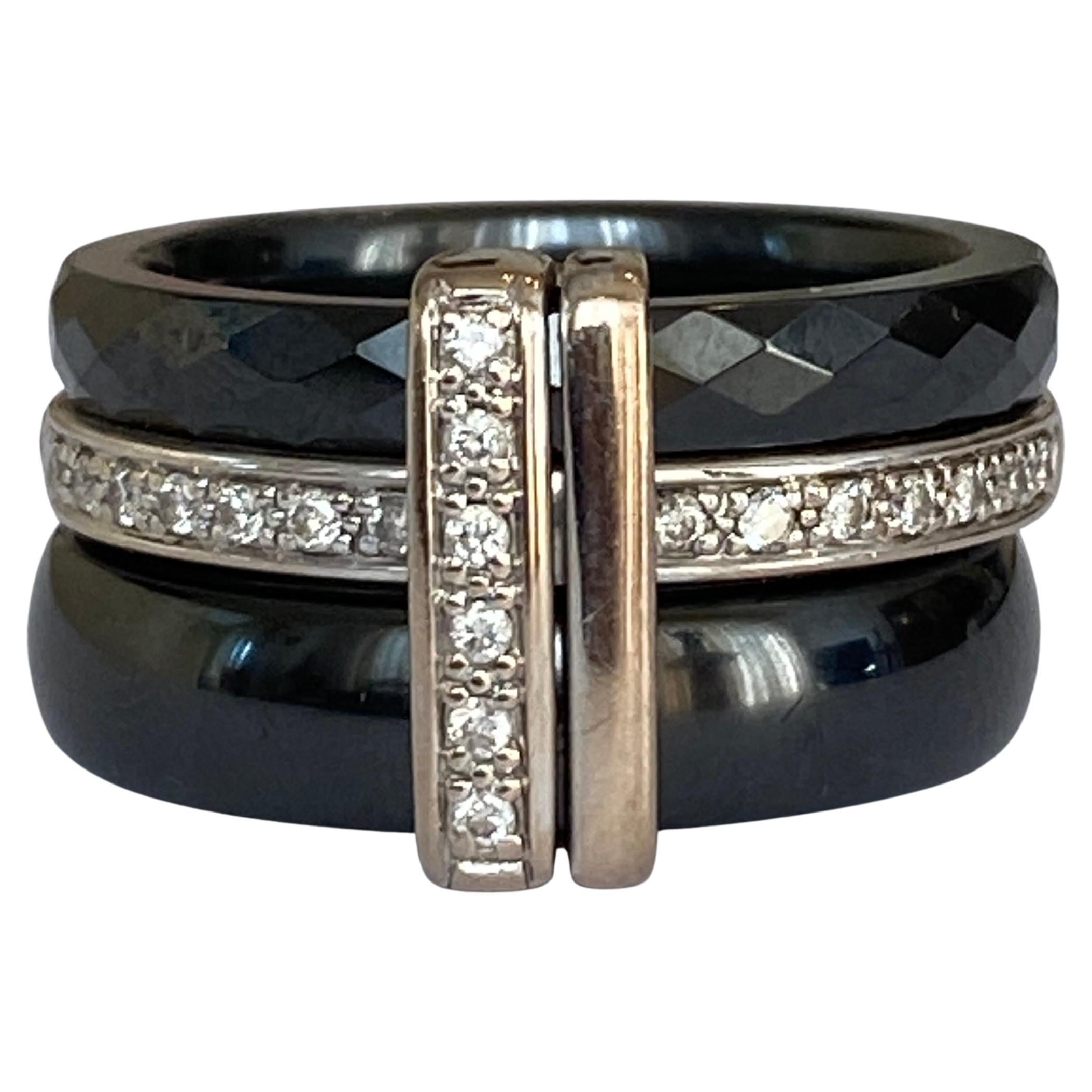 Anillo Guy Laroche blanco oro 18 kt/diamante cerámico en venta