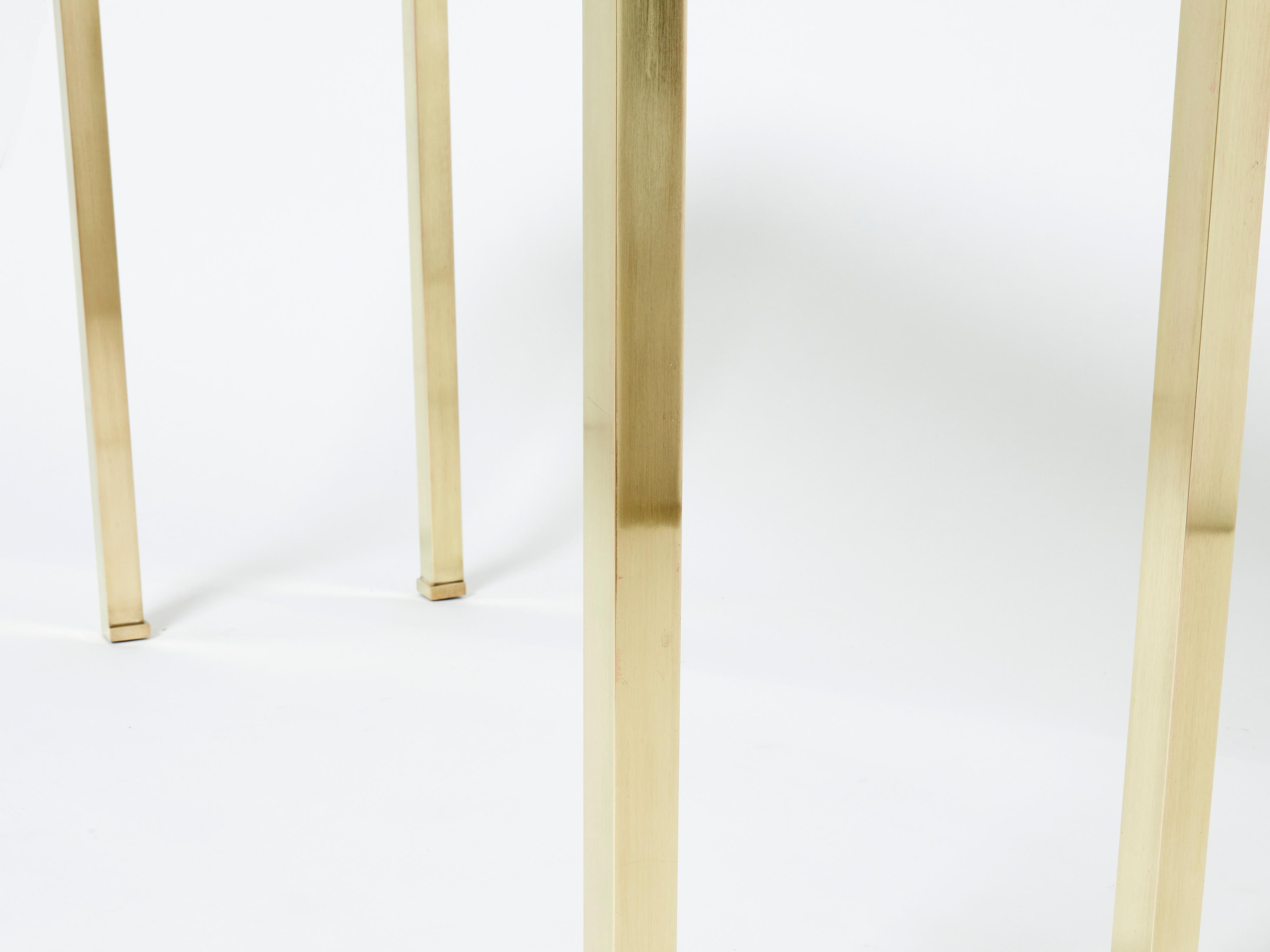 Guy Lefevre Brass Console Table for Maison Jansen 1970s 5