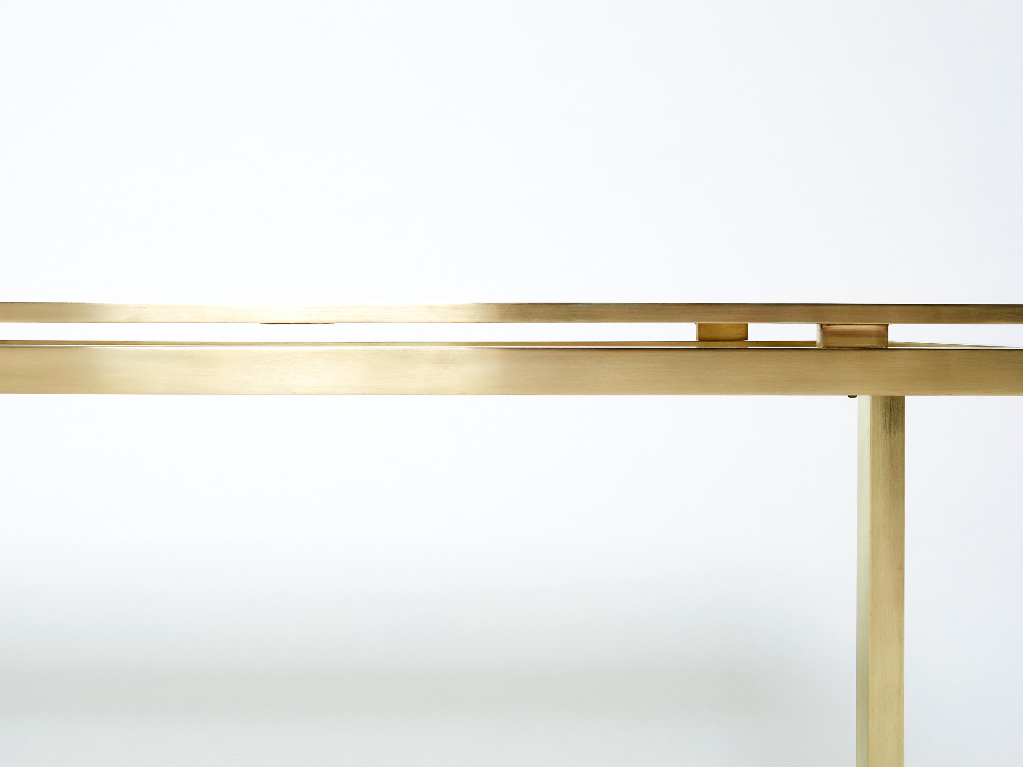 Guy Lefevre Brass Console Table for Maison Jansen 1970s 3
