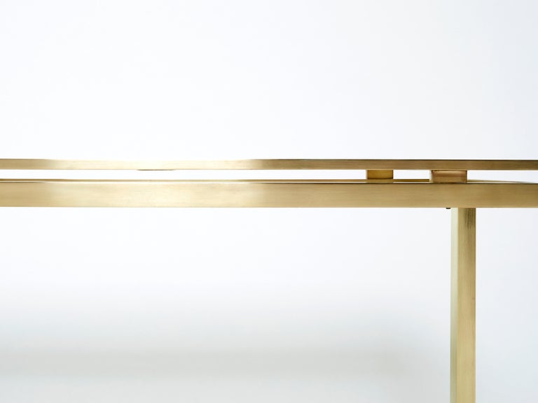 Guy Lefevre Brass Console Table for Maison Jansen 1970s For Sale 2
